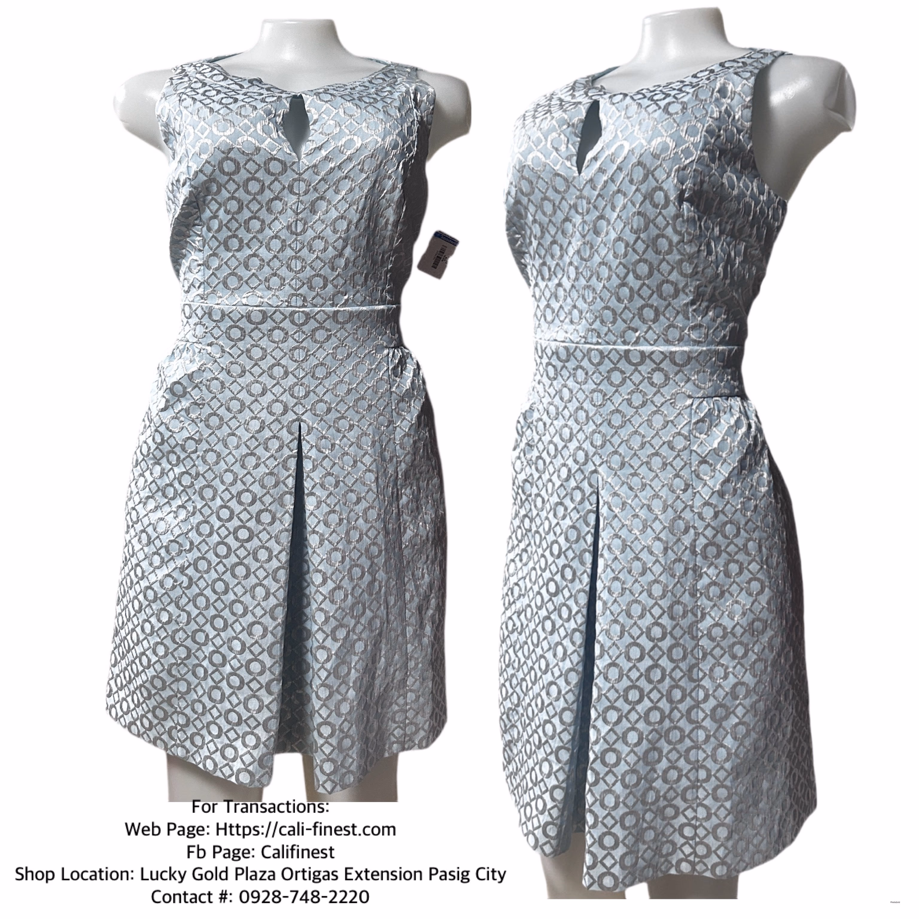 Ralph Lauren Light Blue Sleeveless Above Knee Dress size 8  D#0011 