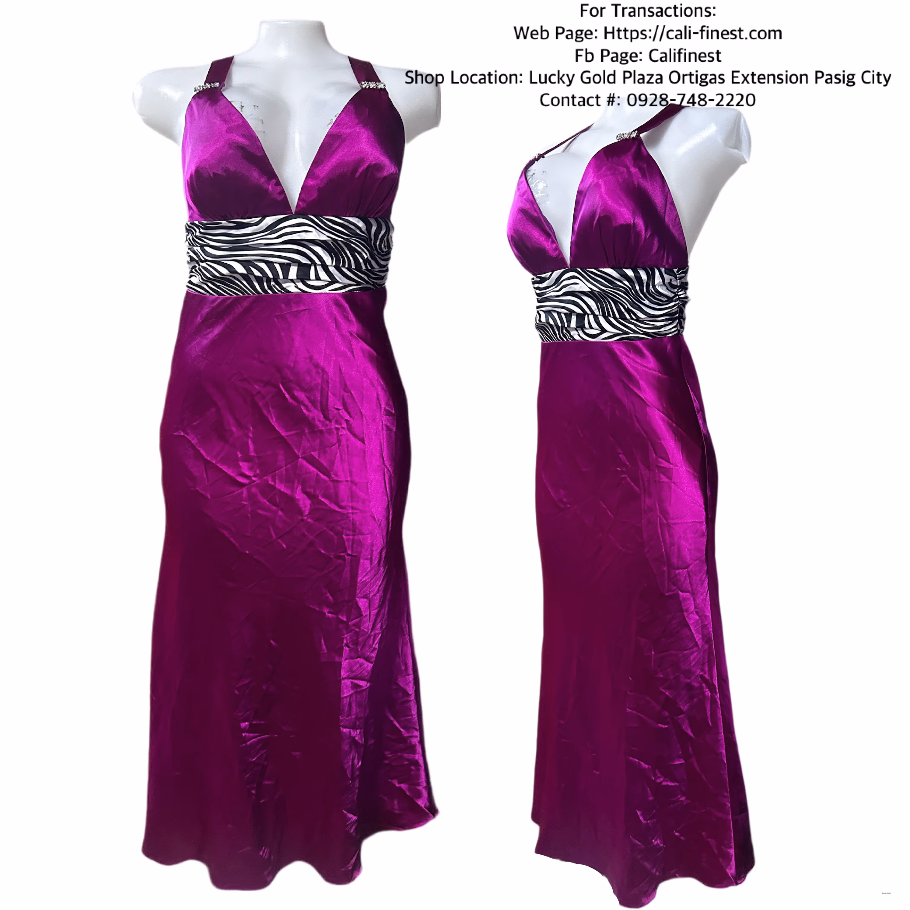 Blondie nites by Stacy Sklar Purple Strap Long Dress   D#003 