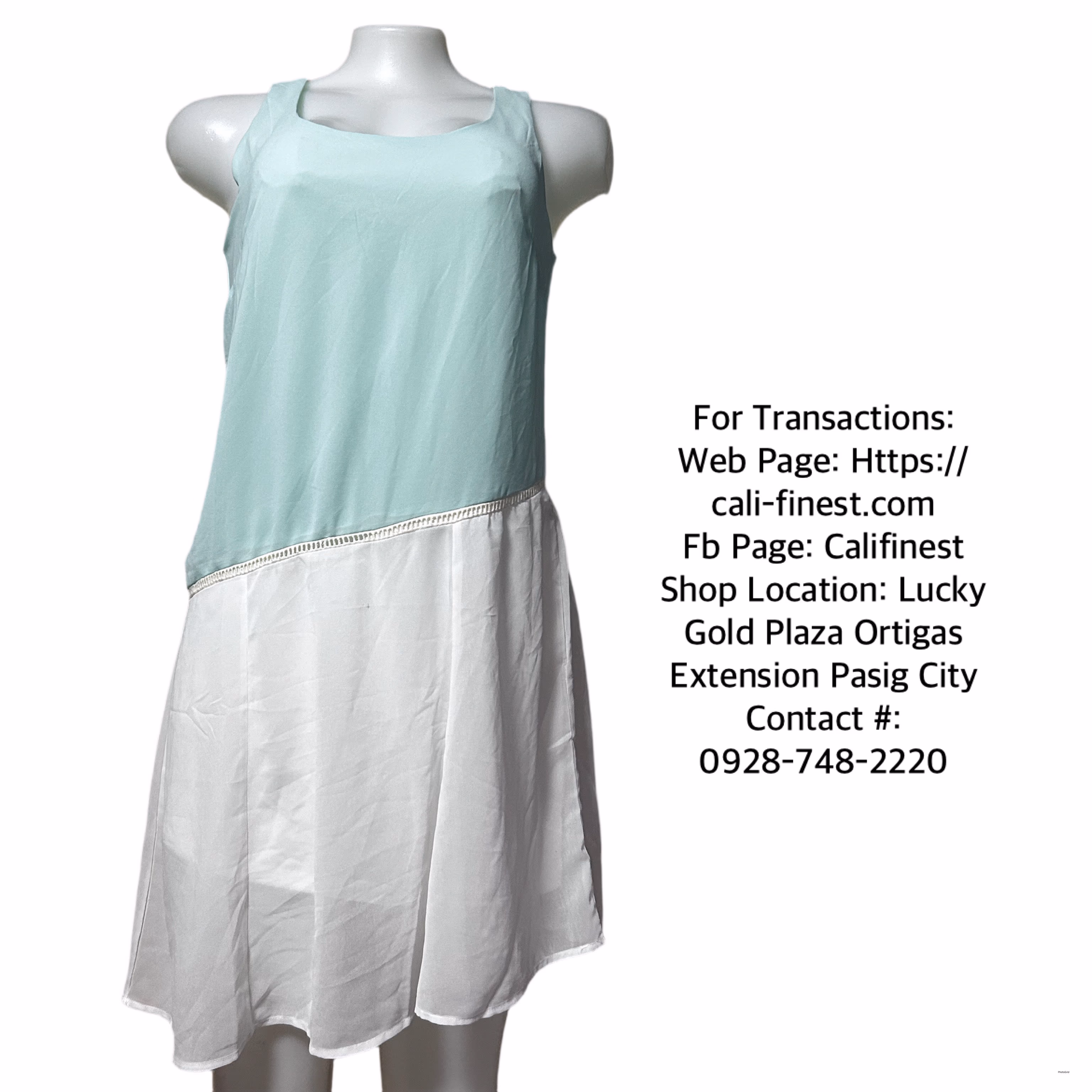 HYFVE Mint Green Sleeveless Above Knee Dress Small   D#005