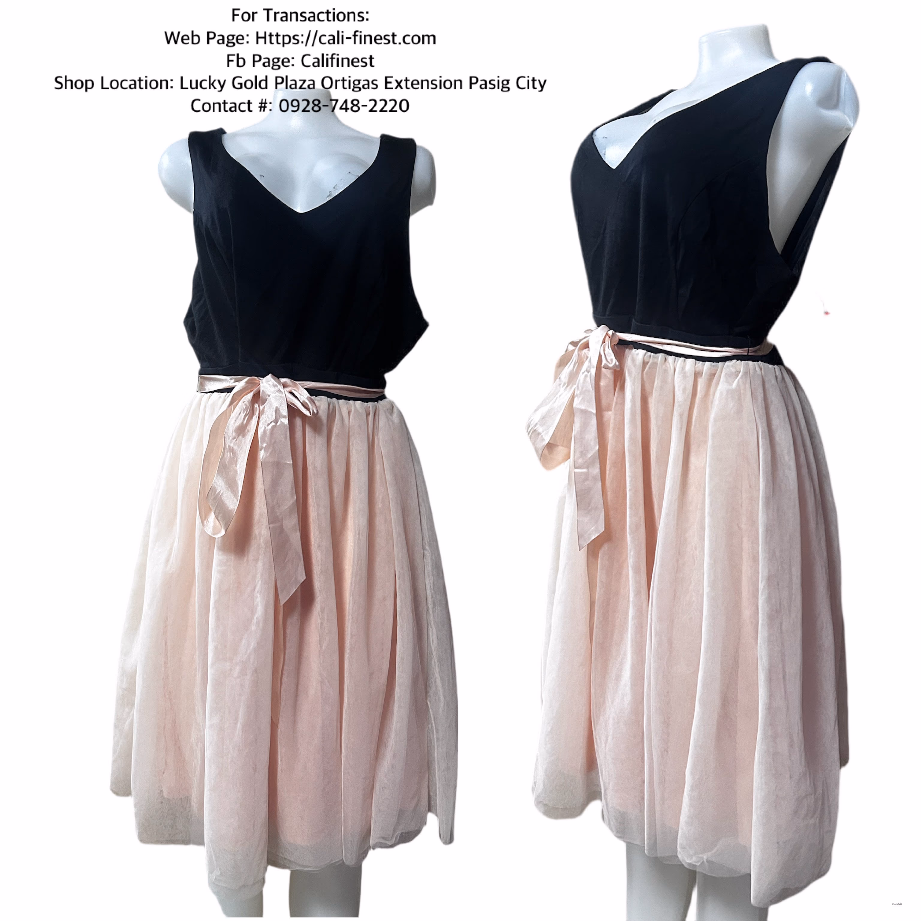 Torrid Black /Pink Sleeveless Below Knee Dress Size 16  Brandnew   D#009 