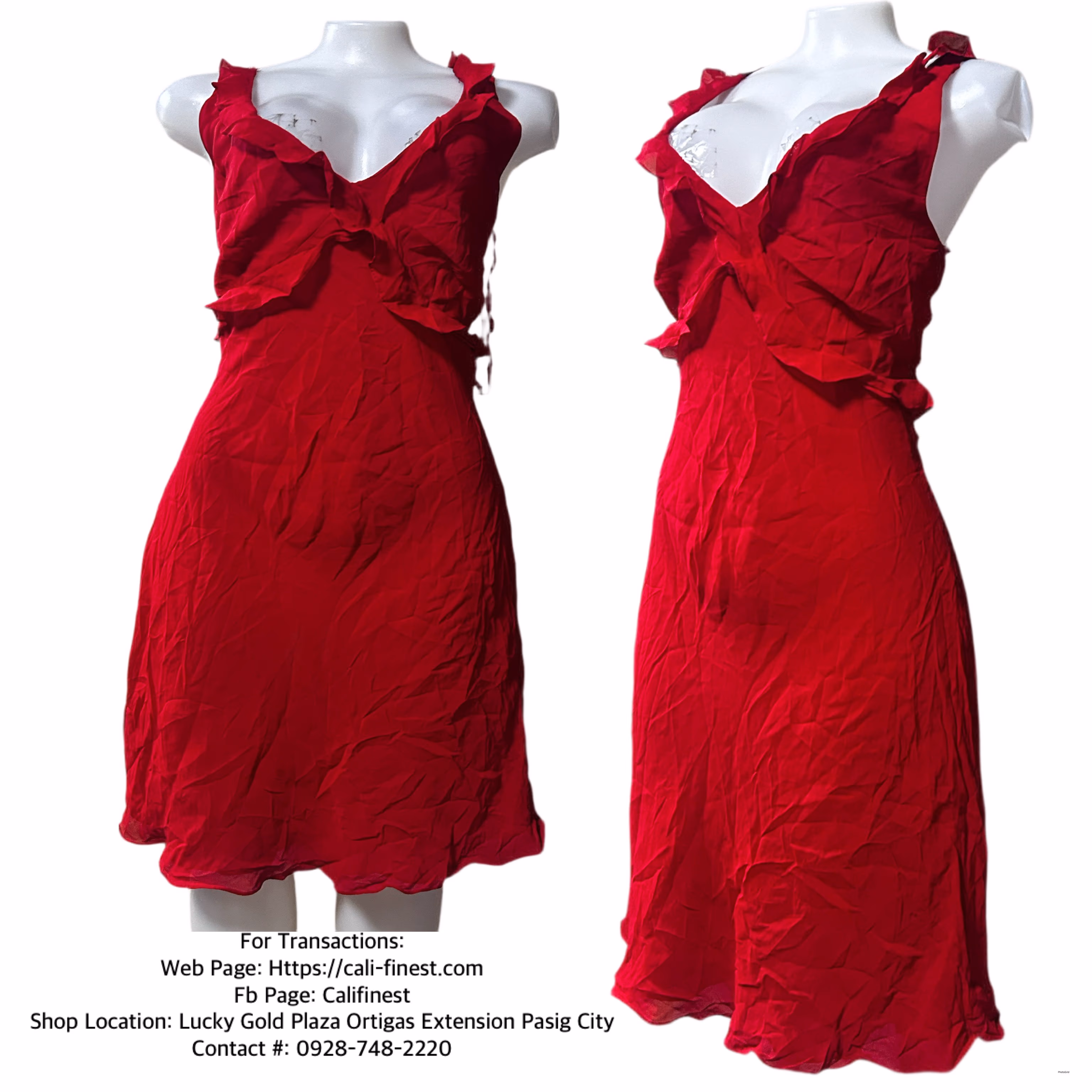 Ralph Lauren Red Sleeveless Below Knee Size 12  D#0017 