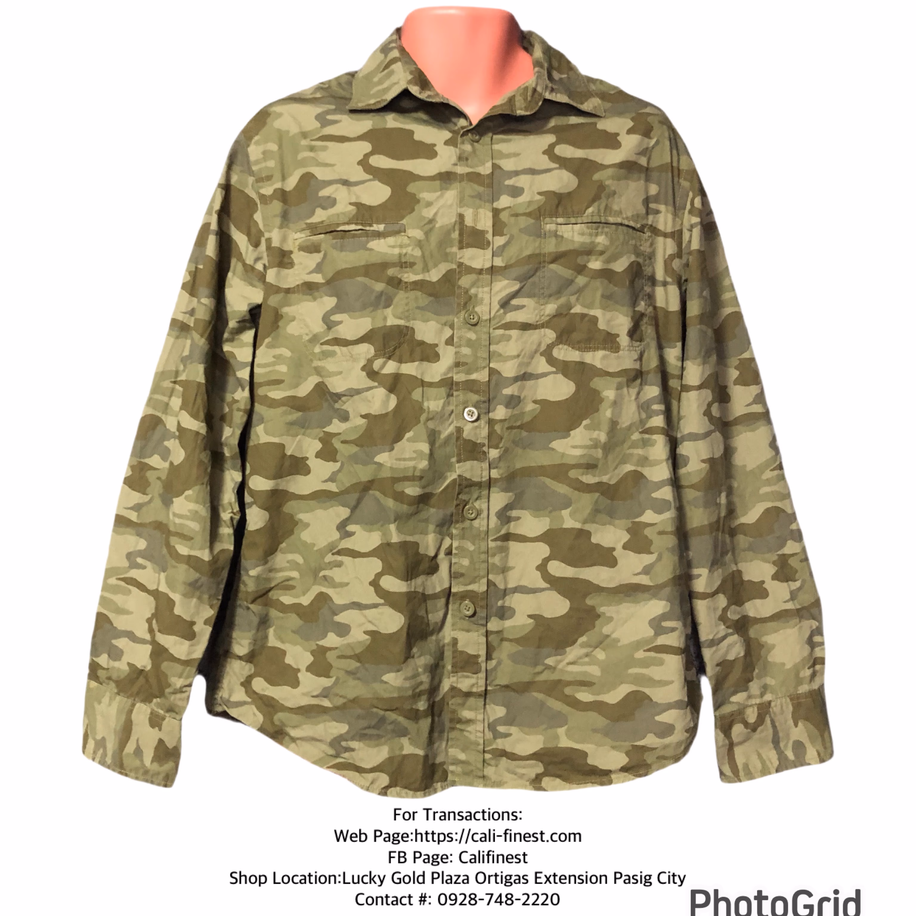Mossimo Supply Co Camo Polo Long Sleeve