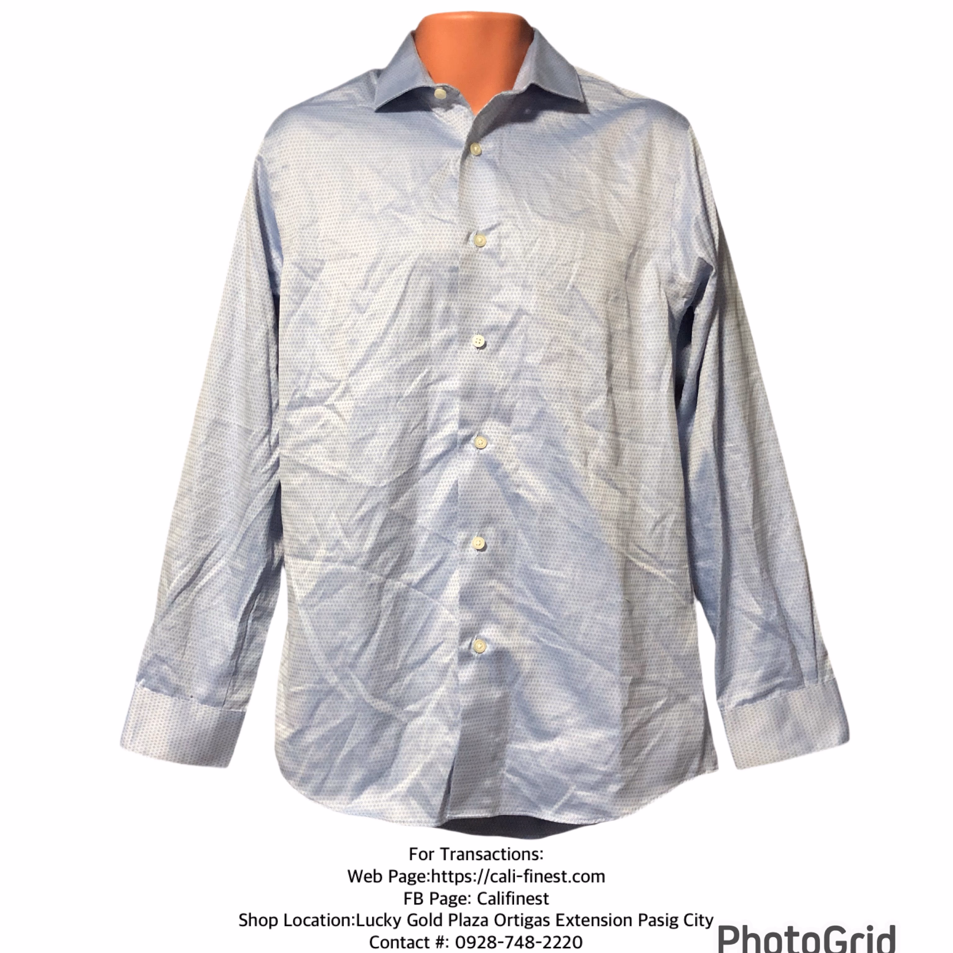 Kenneth Cole Light Blue Polo Long Sleeve 32/33