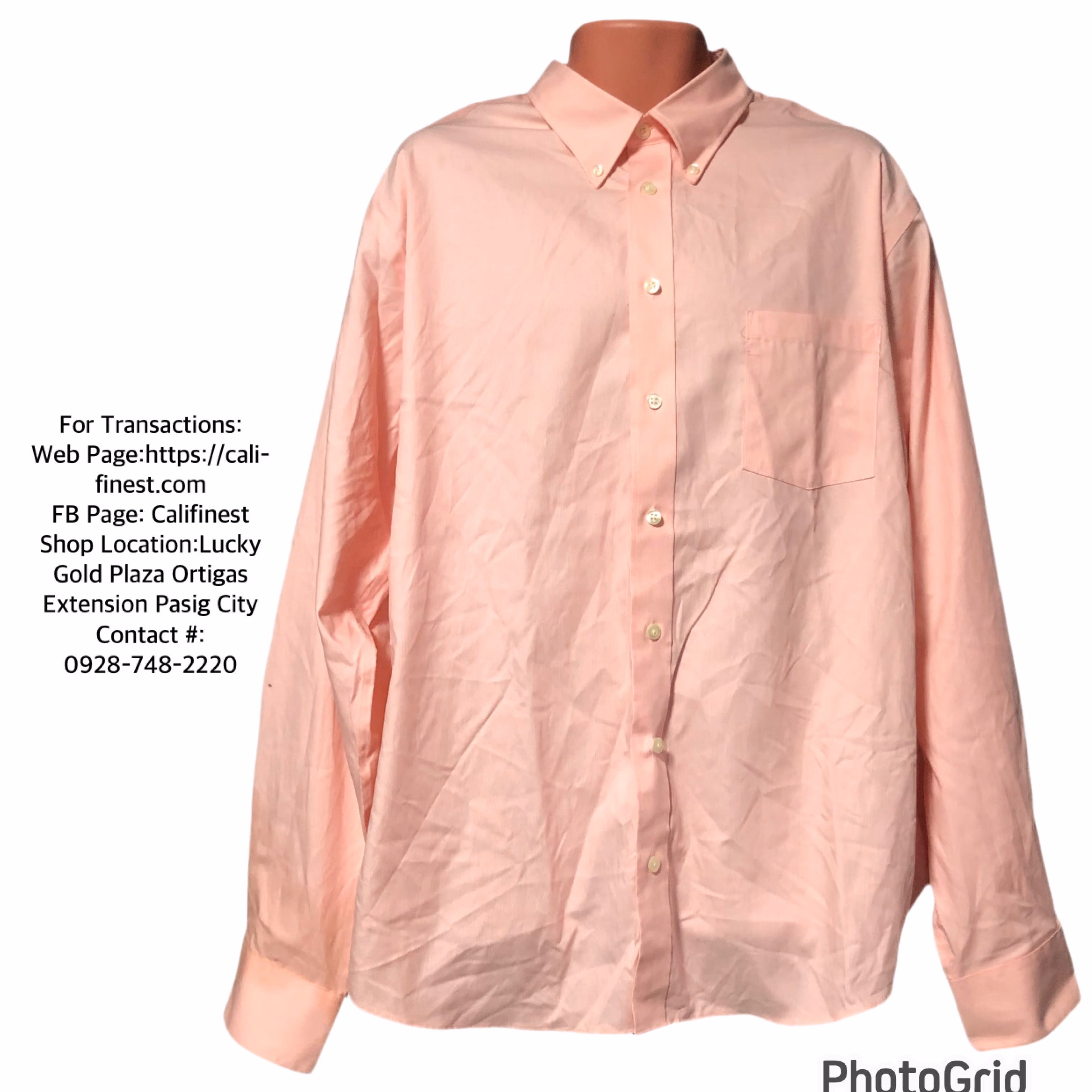 Kenneth Cole Reaction Pink Polo Long Sleeve XL