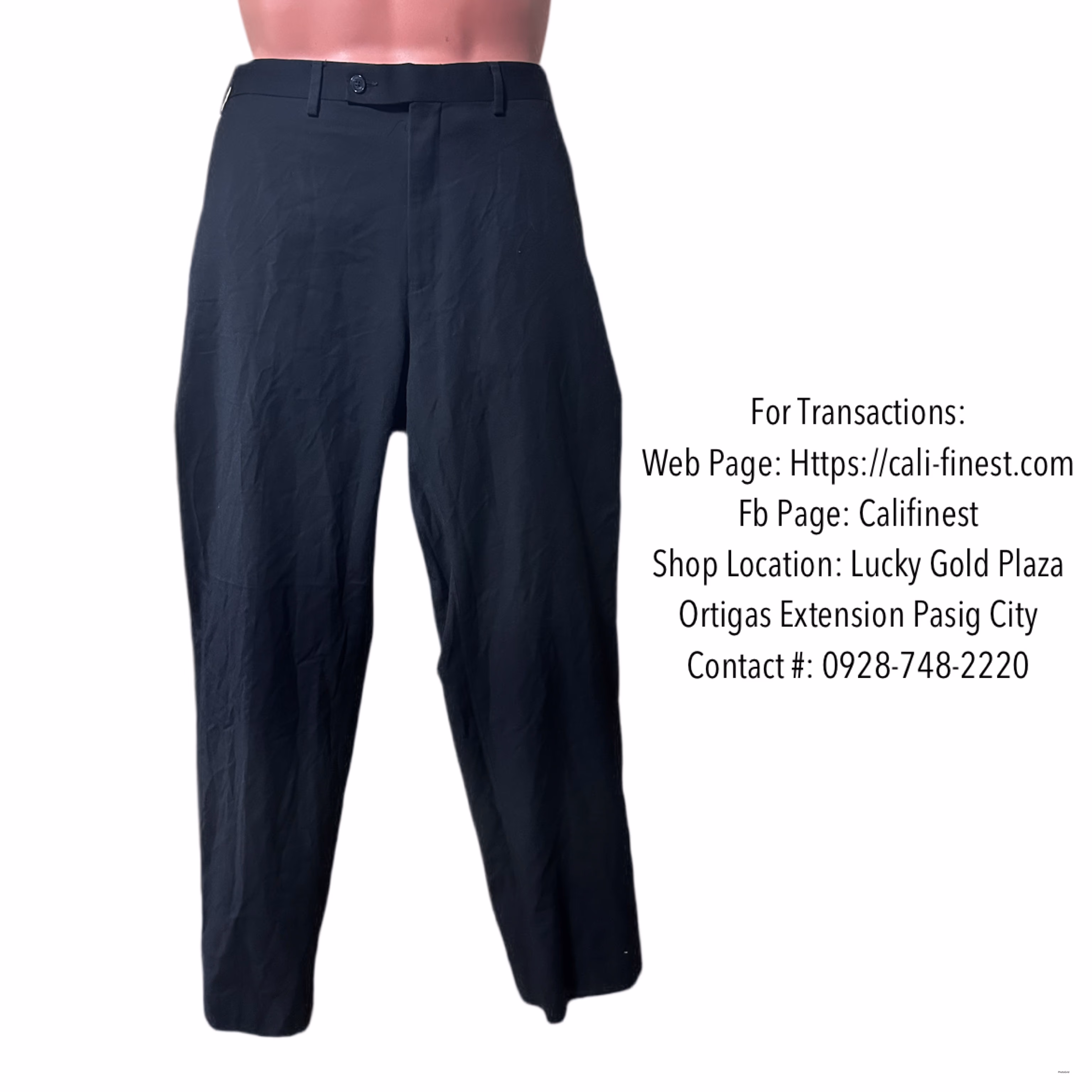 Van Heusen (Manvell) Men's Dress Pants Black Size Large