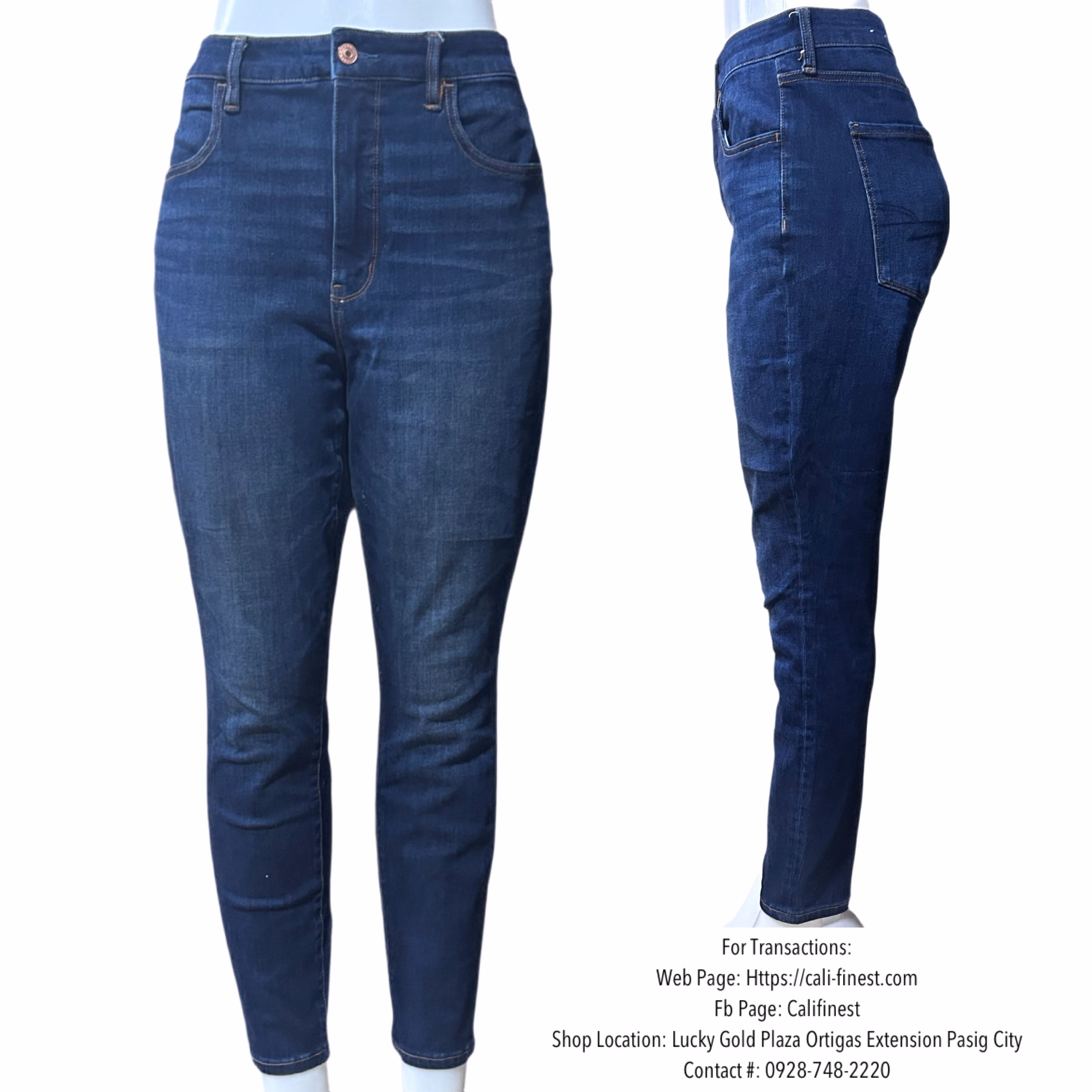 American Eagle Women’s Blue Denim Jeans, US 14