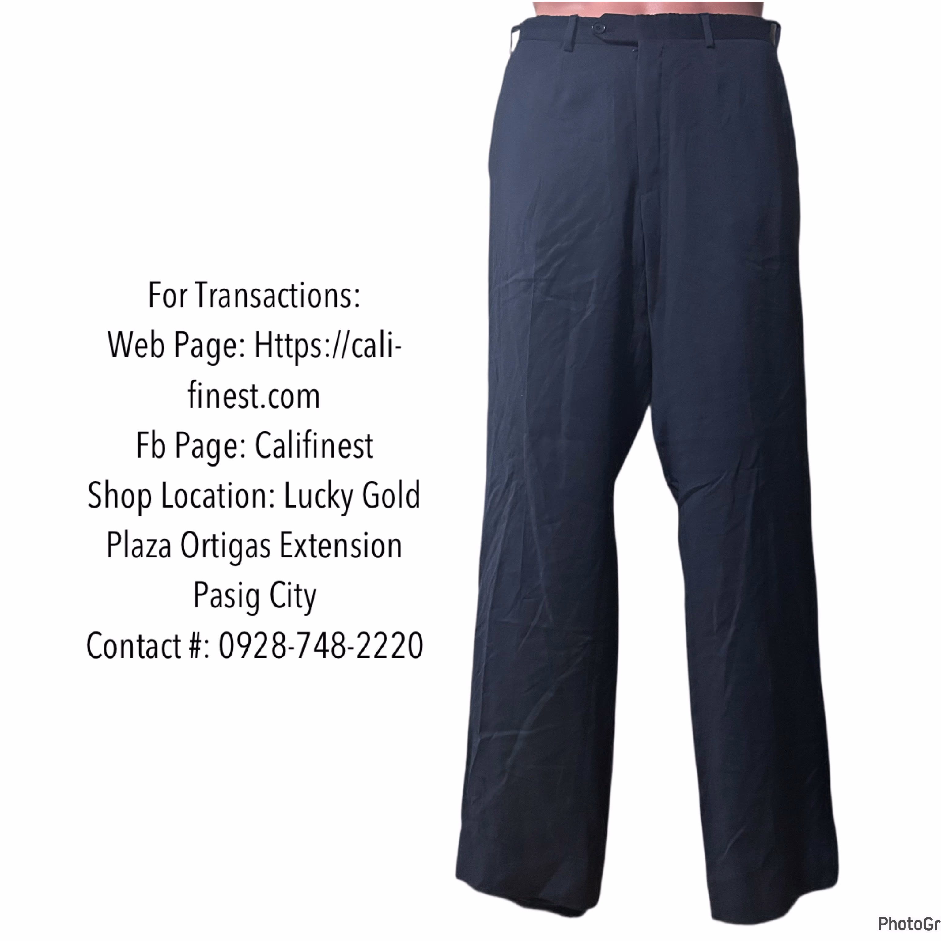 The French Laundry Perse Men’s Dark Blue Trouser Pants