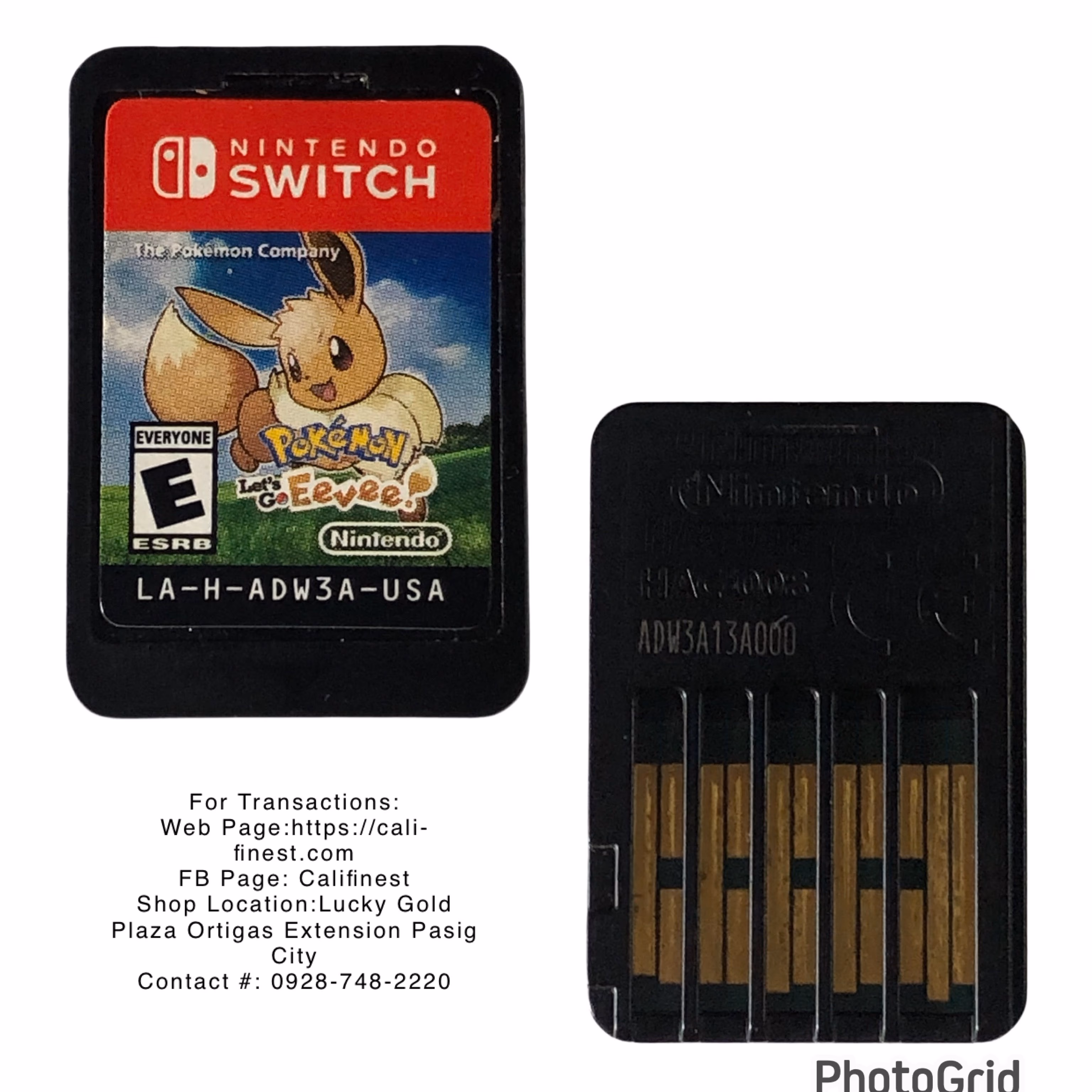 Nintendo Switch Game Pokemon: Let’s Go, Eevee! Catridge