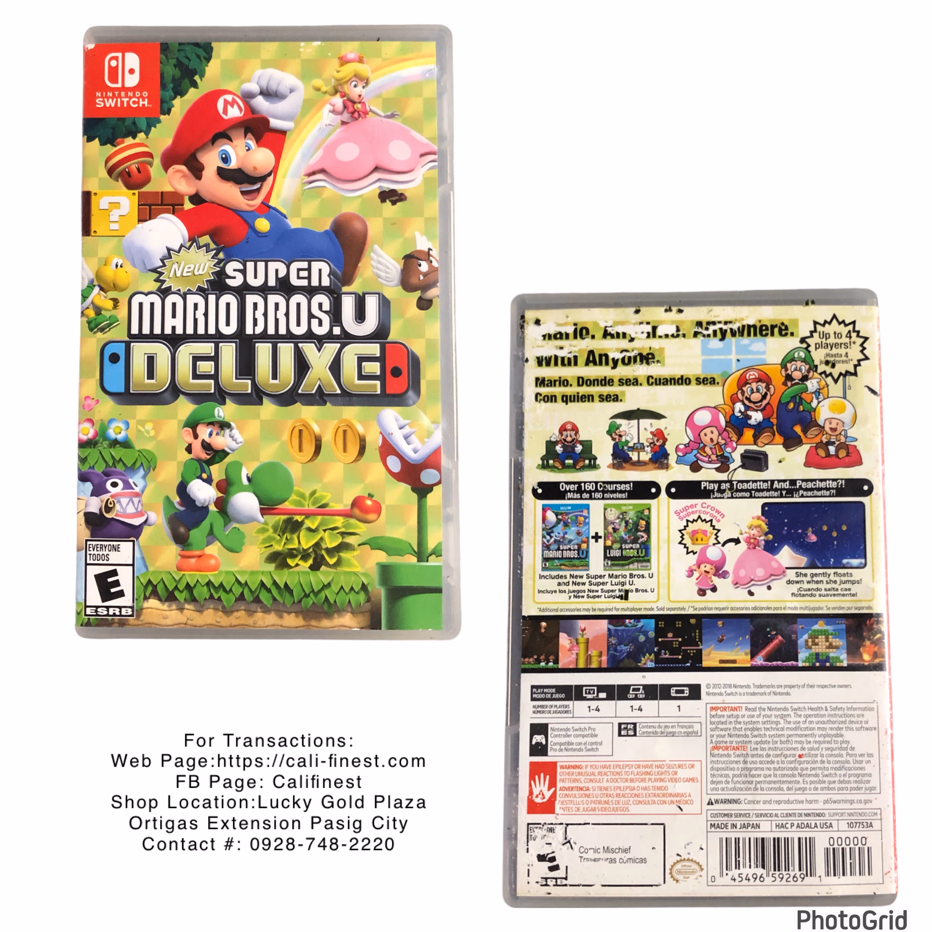 New Super Mario Bros. U Deluxe Nintendo Switch Game Catdrige