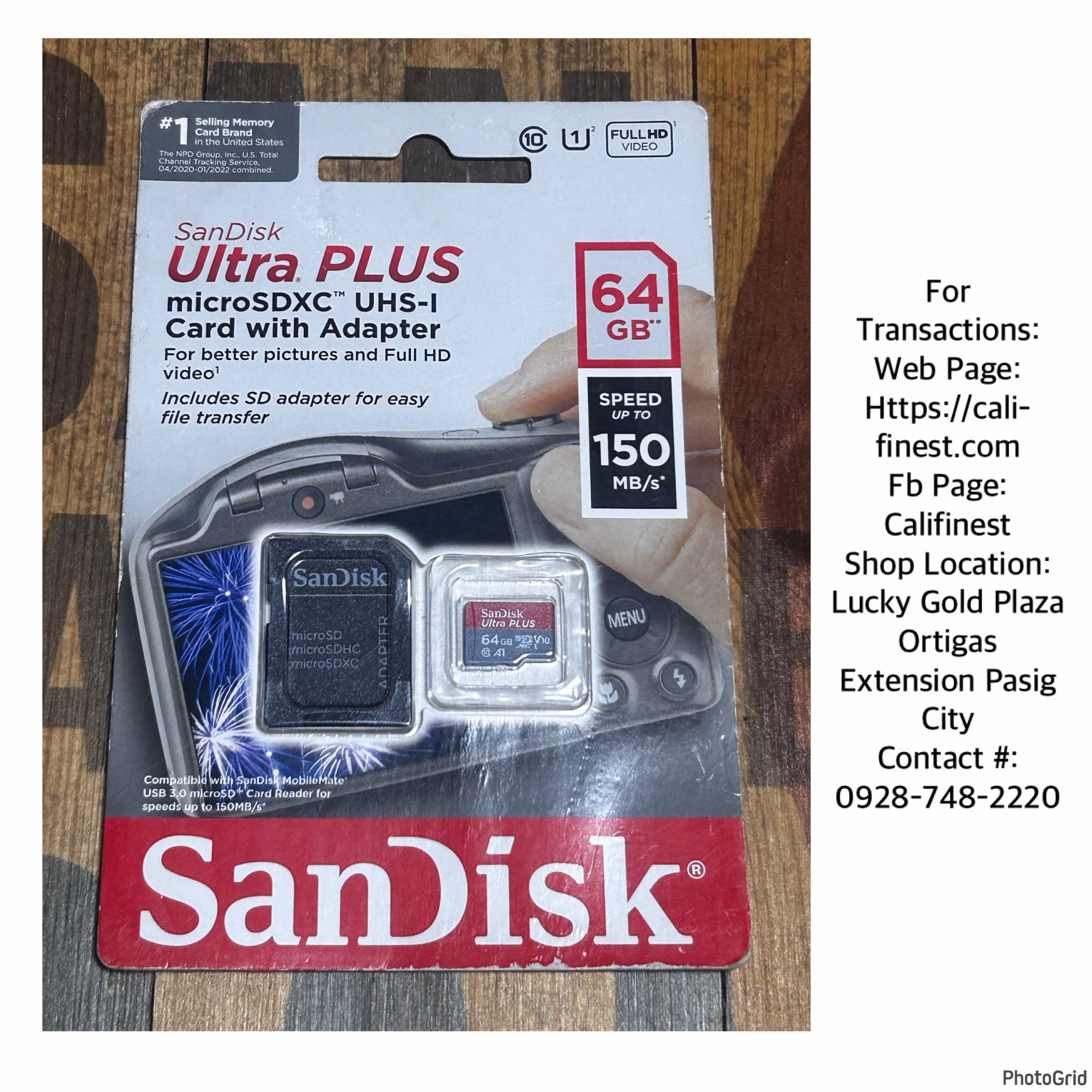 SanDisk Ultra Plus microSDXC UHS-UHS-I Card With Adapter   EL#570 