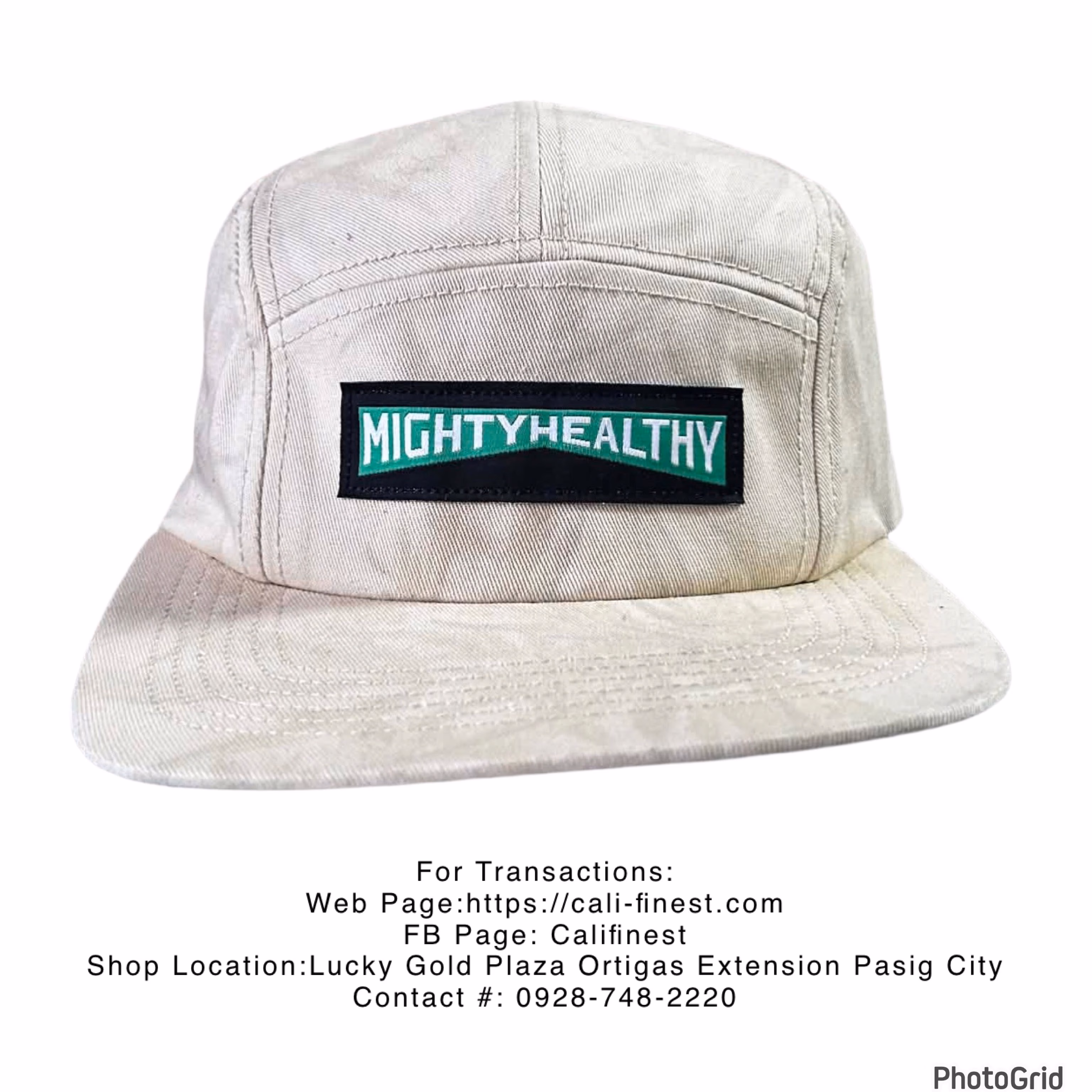 Mighty Healthy Leaf 5 Panel Cap Khaki