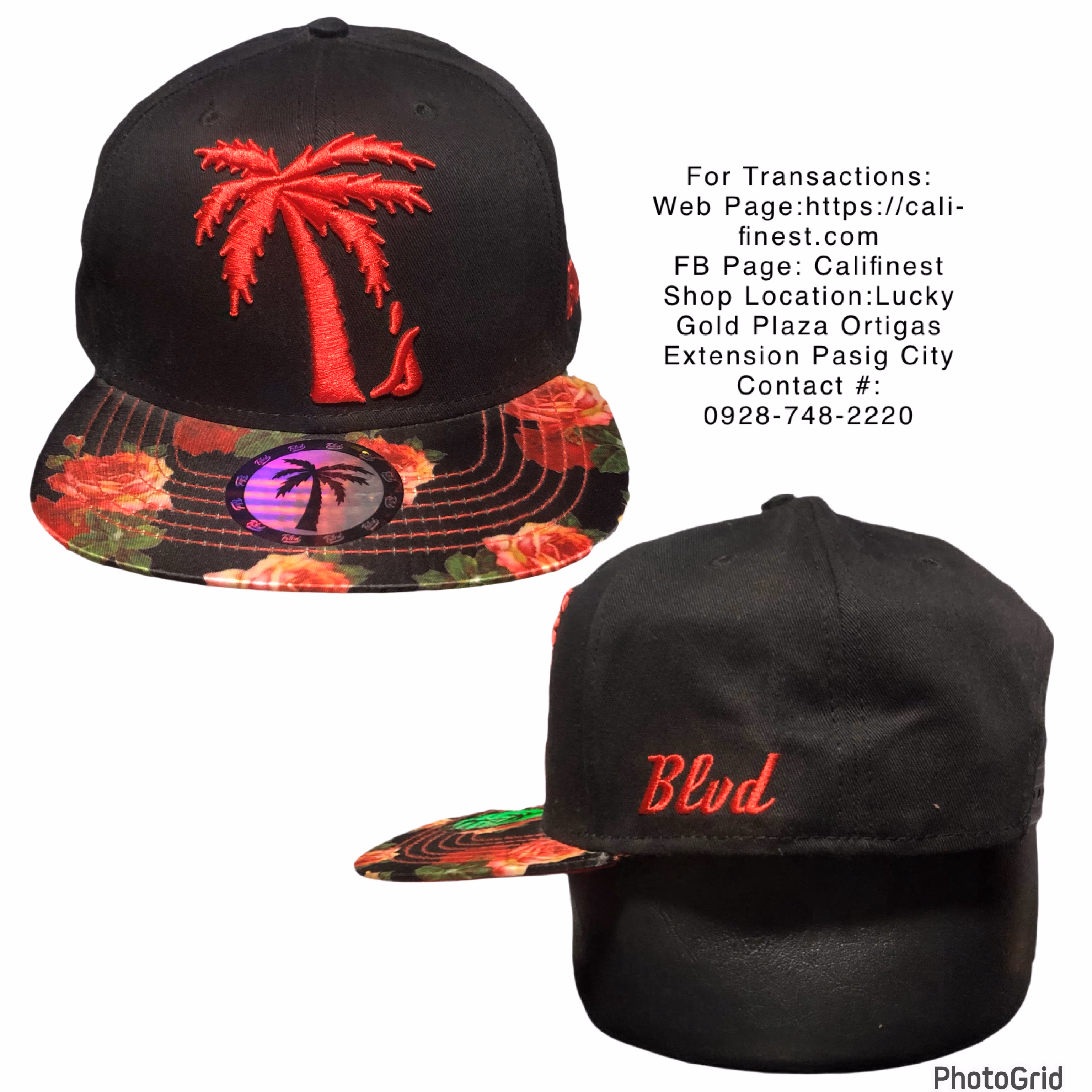NWOT BVLD Palm Tree Roses Embroidered Ball Cap Hat Adjustable Baseball  