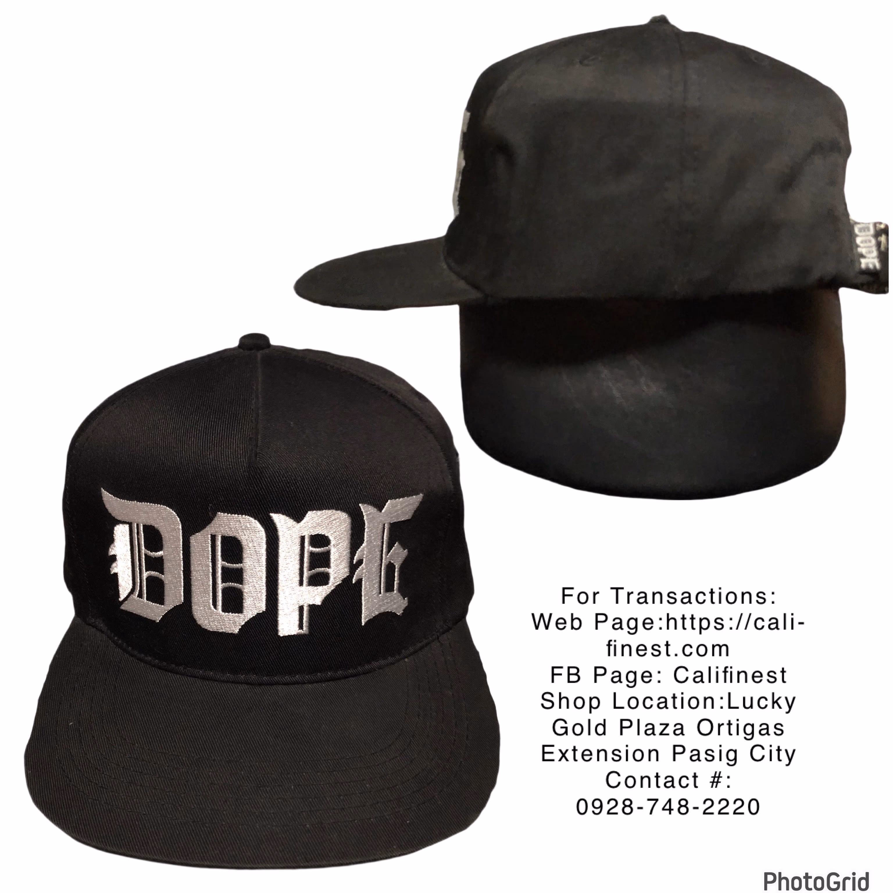 NWOT Dope Men’s Black Curved Bandana Tie Snapback Cap 