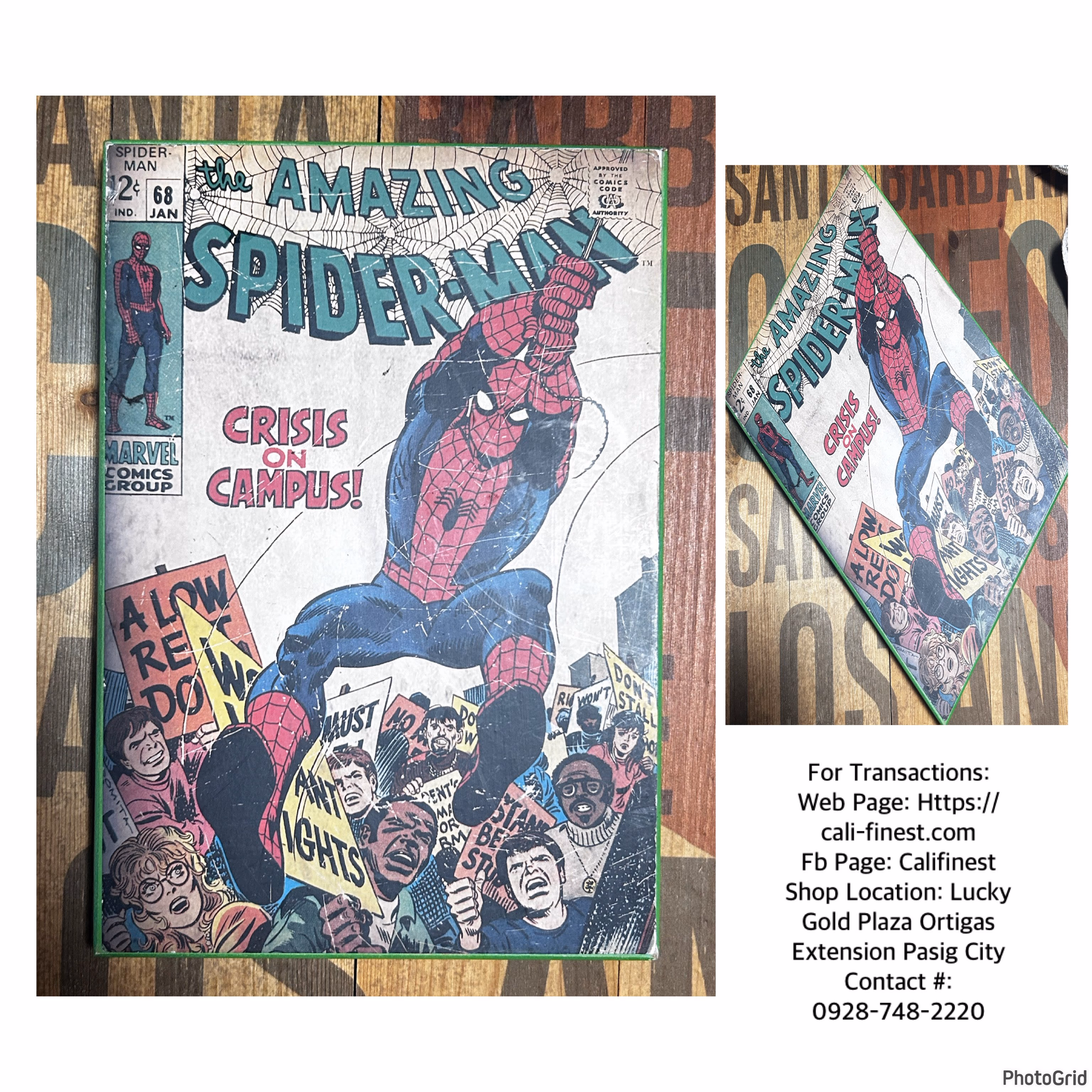 Marvel Comics The Amazing Spider-Man Comic Wood wall   CO#0043 