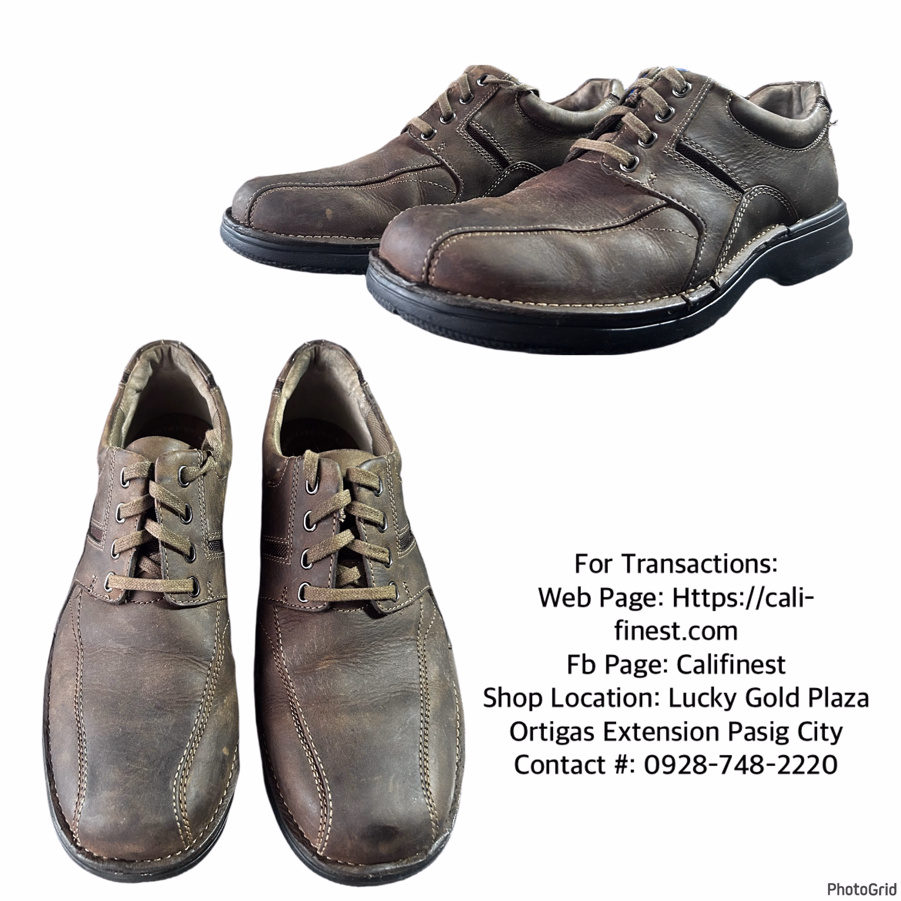 Clarks Northfield Mens Leather Size 10 Brown- Lightweight 