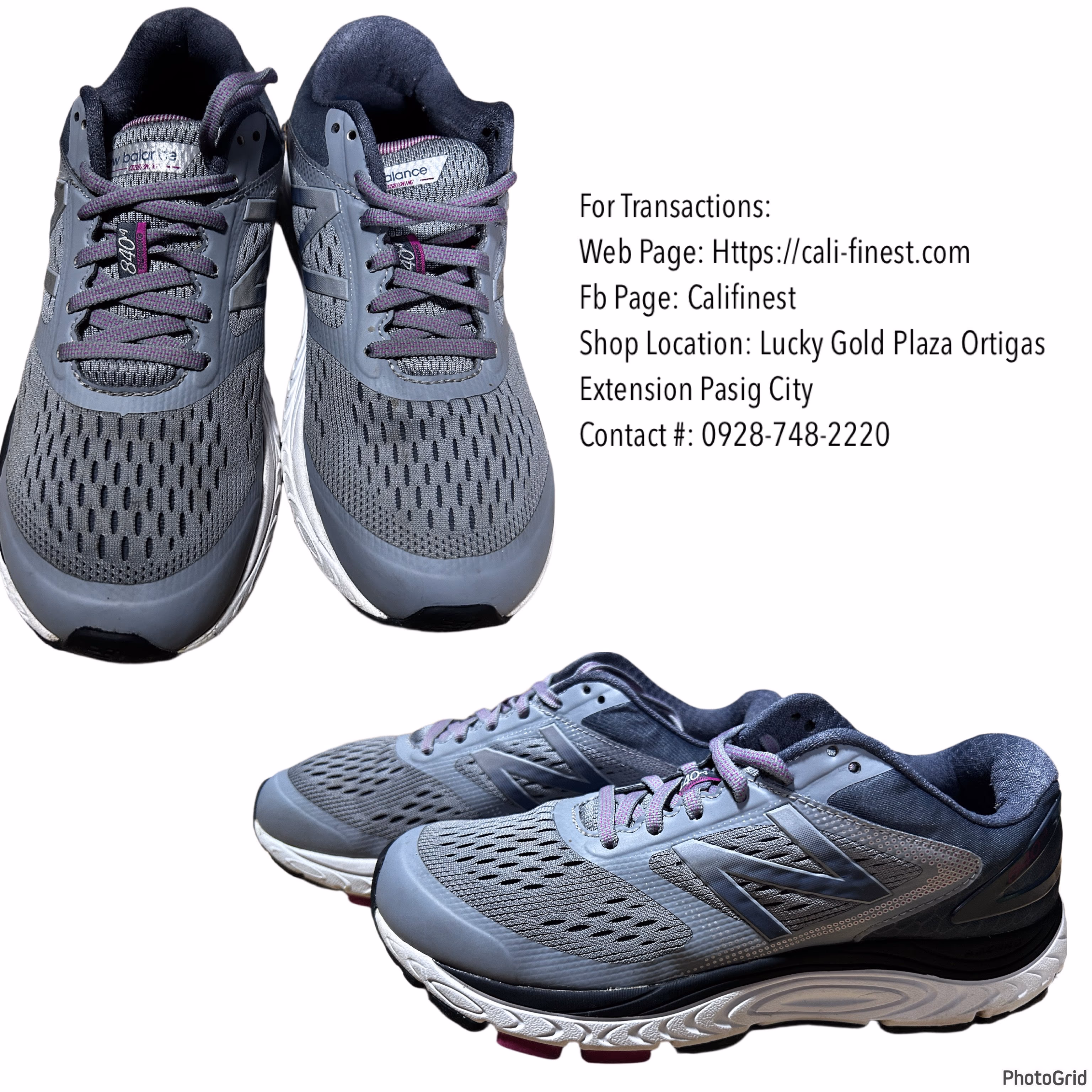 New Balance Womens W840g04 Gray Running Shoes Size 8.5