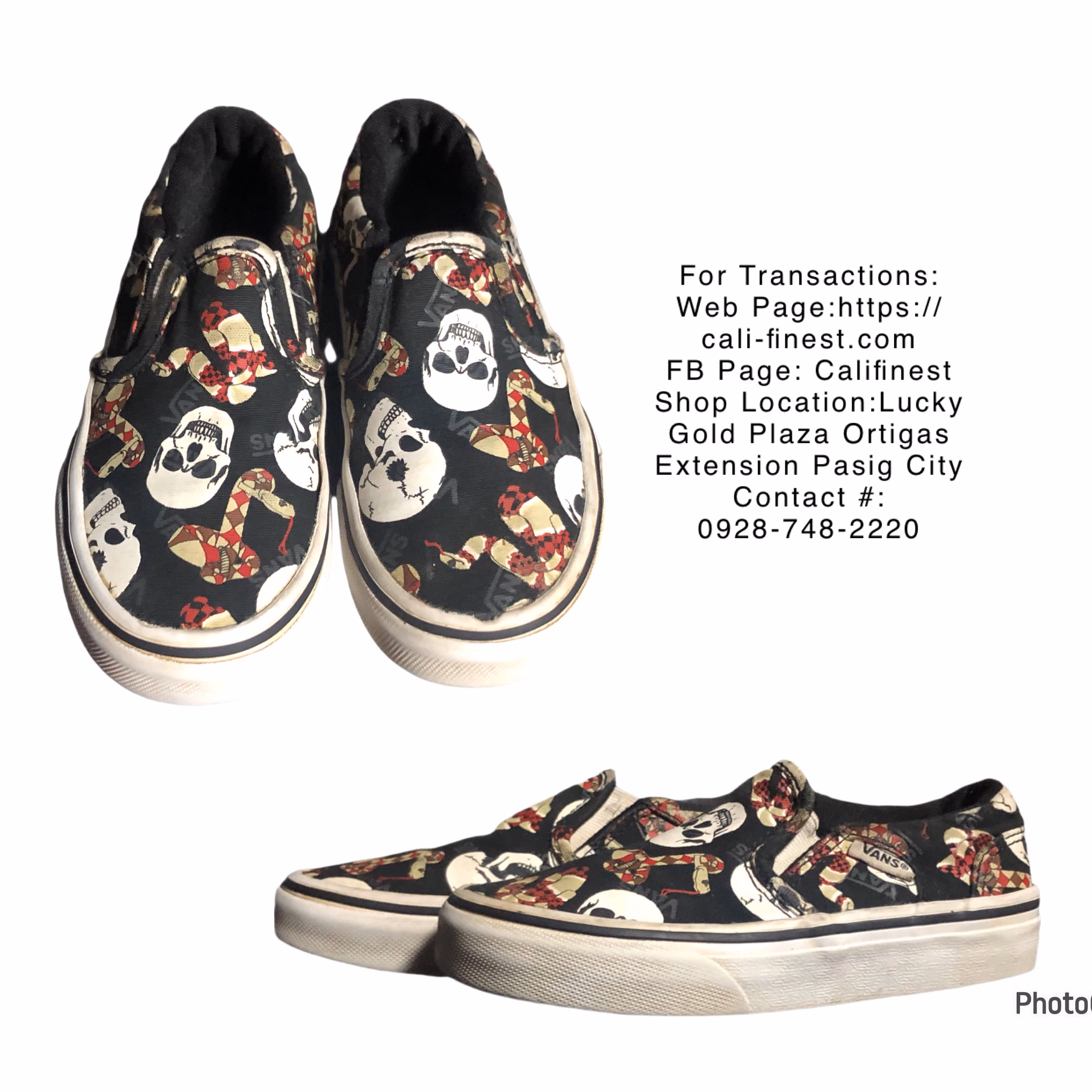 Vans Asher Kids Graphic Print Slip On Sneaker