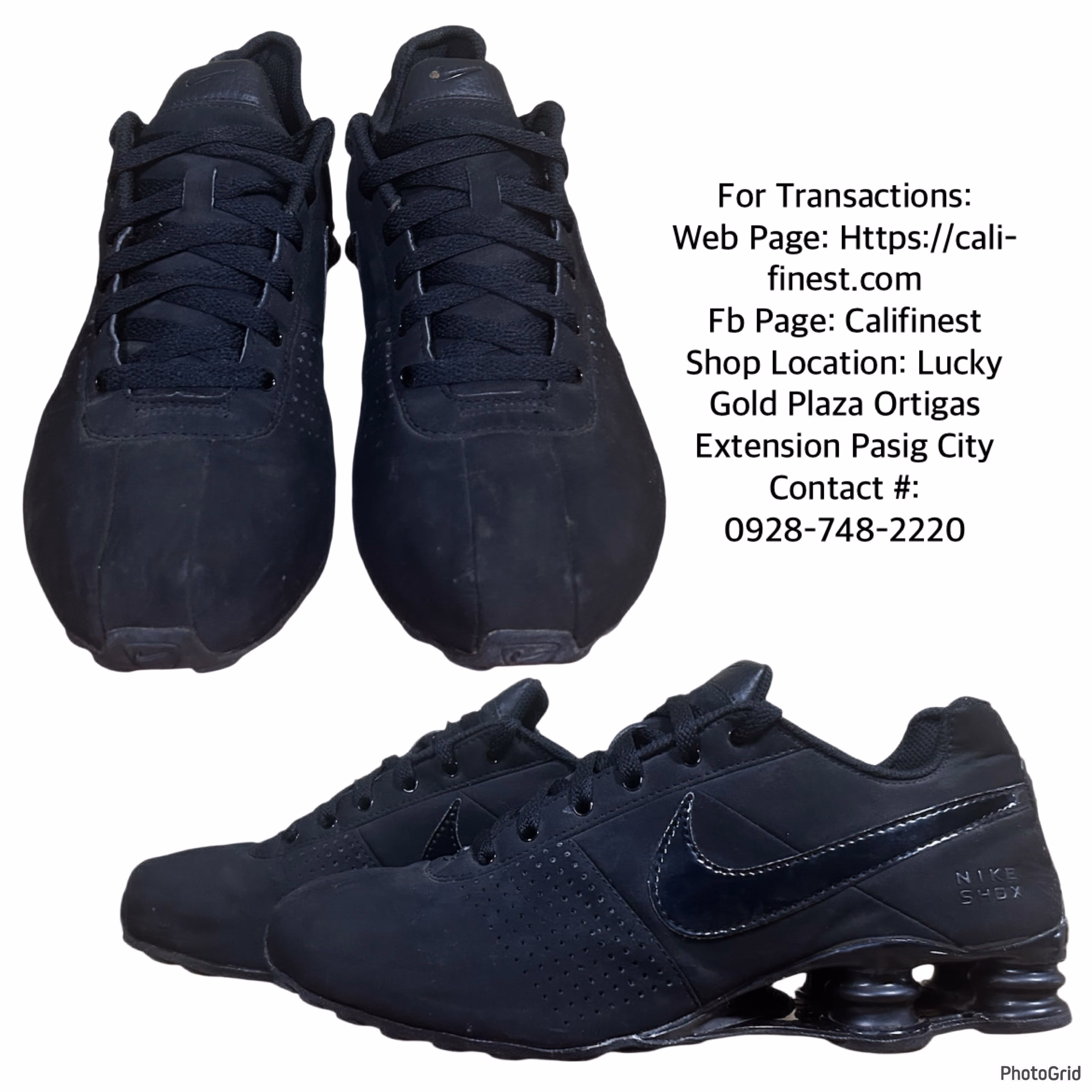 Nike Shox Deliver Turbo Triple Black Athletic Sneakers Shoes for Men