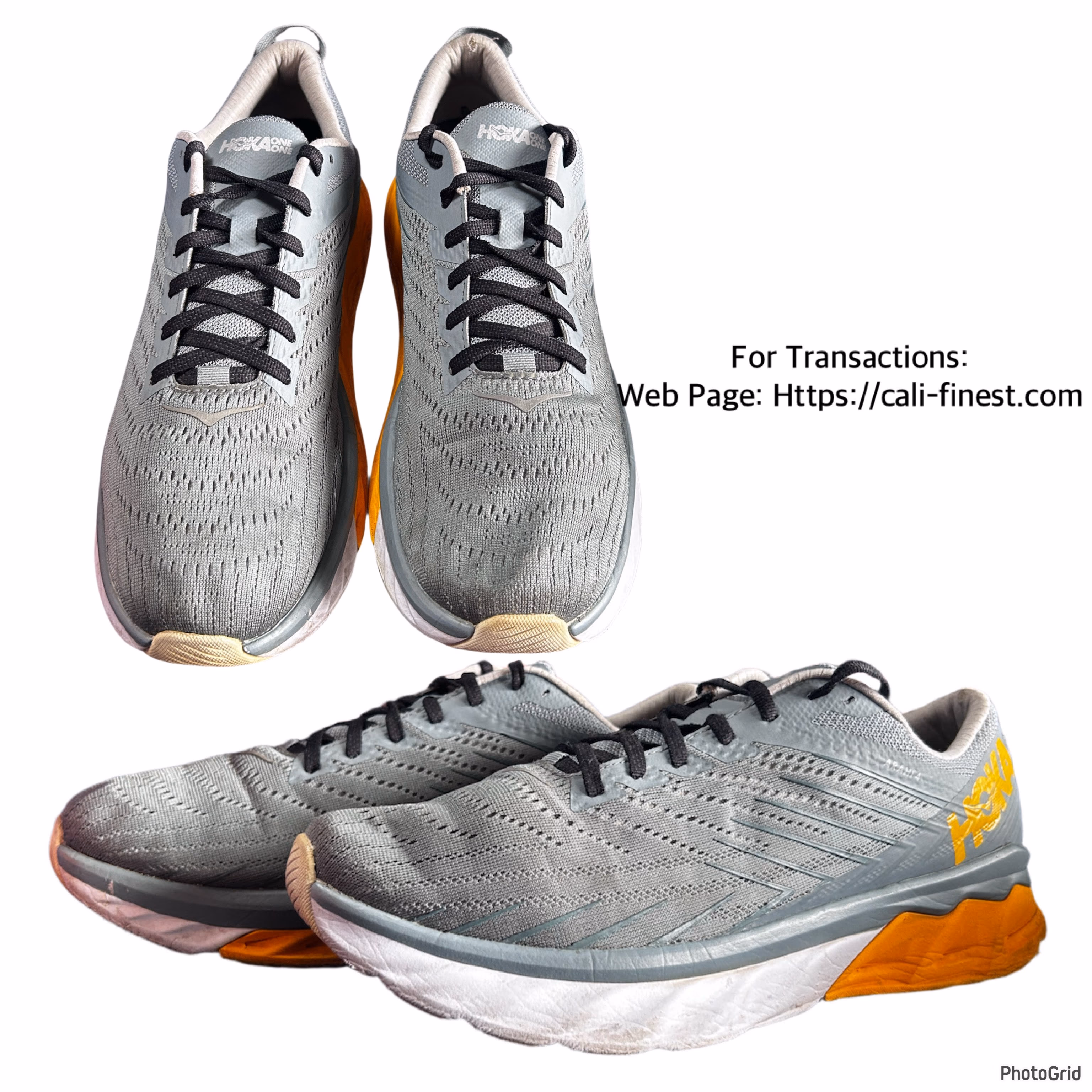 Hoka one one arahi 4 Mens running shoe in Led /Lunar Rock Colorway  S#00156 