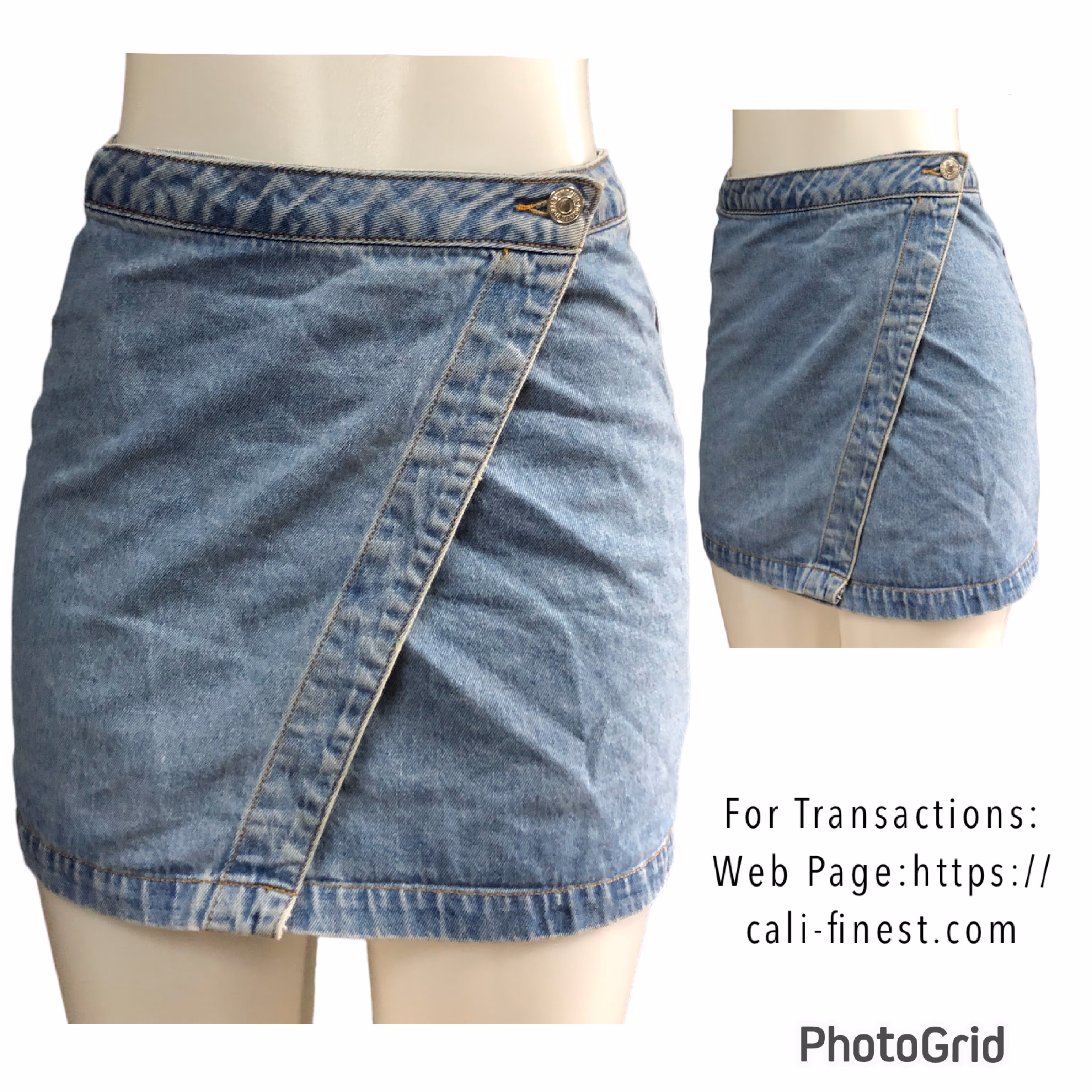 Forever 21 Light Blue Denim Skirt Small  B#0058 