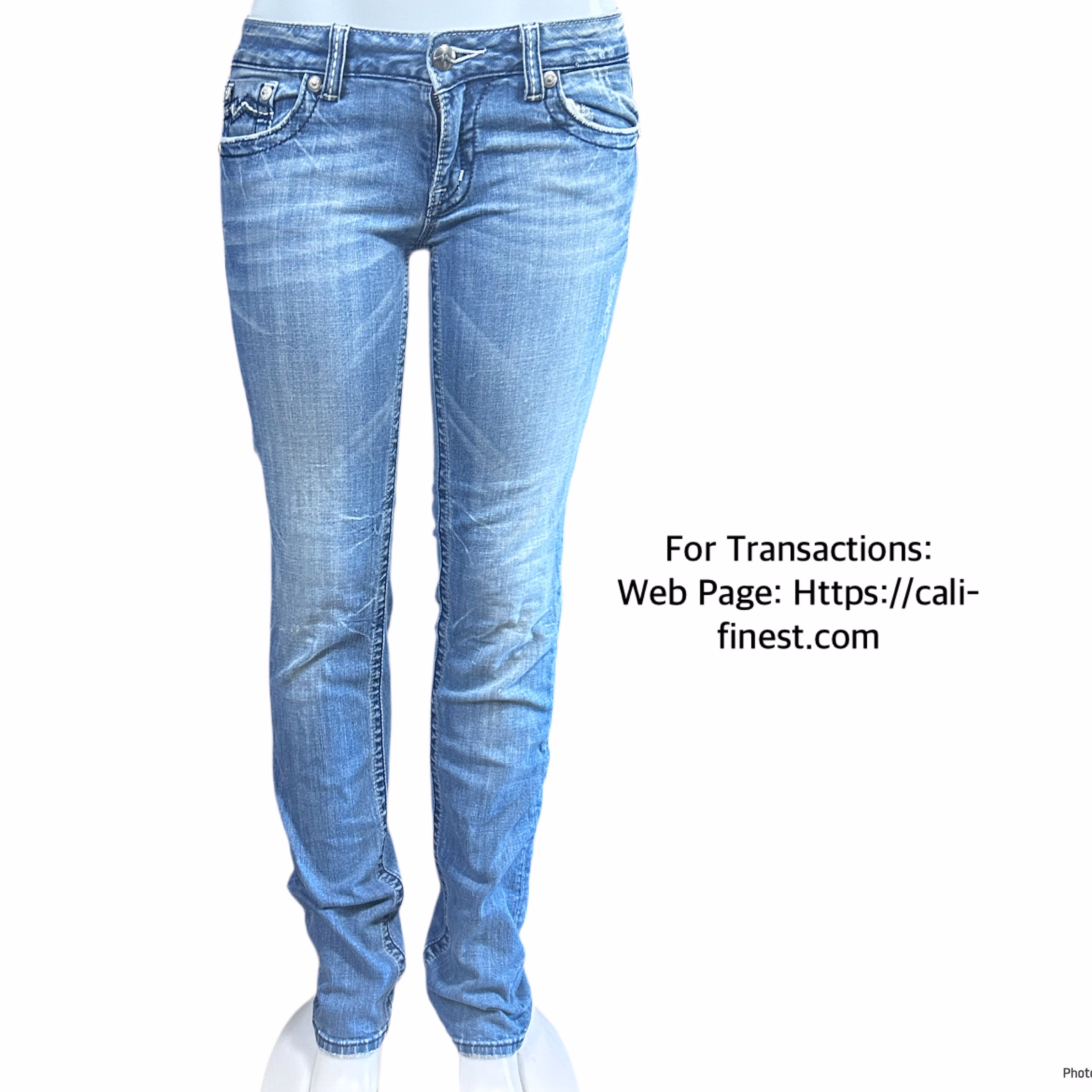 Miss Me Denim Brand Straight Jeans For Women   B#0067 