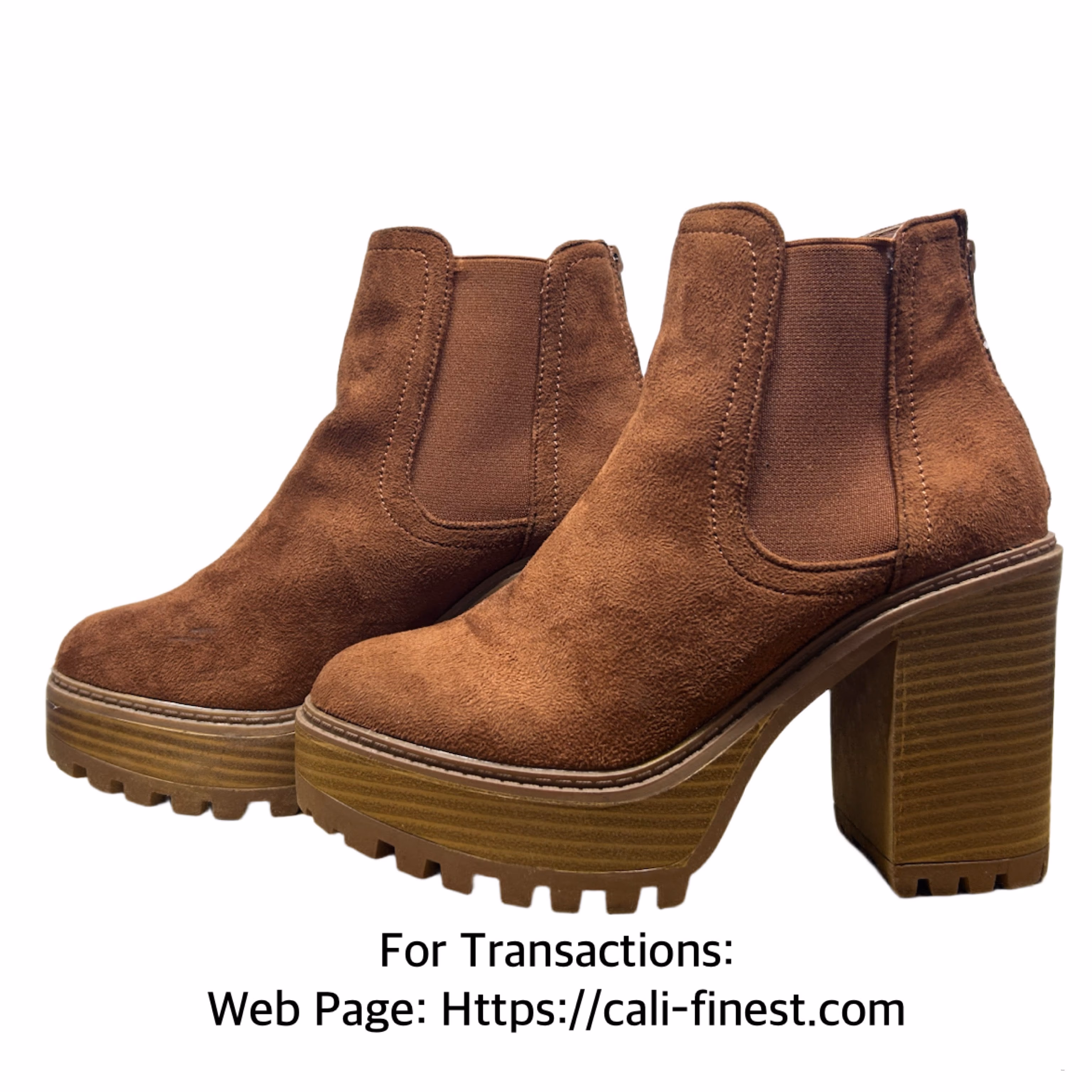 Diba Chunky Platform Tan Suede Ankle boots   S#00240