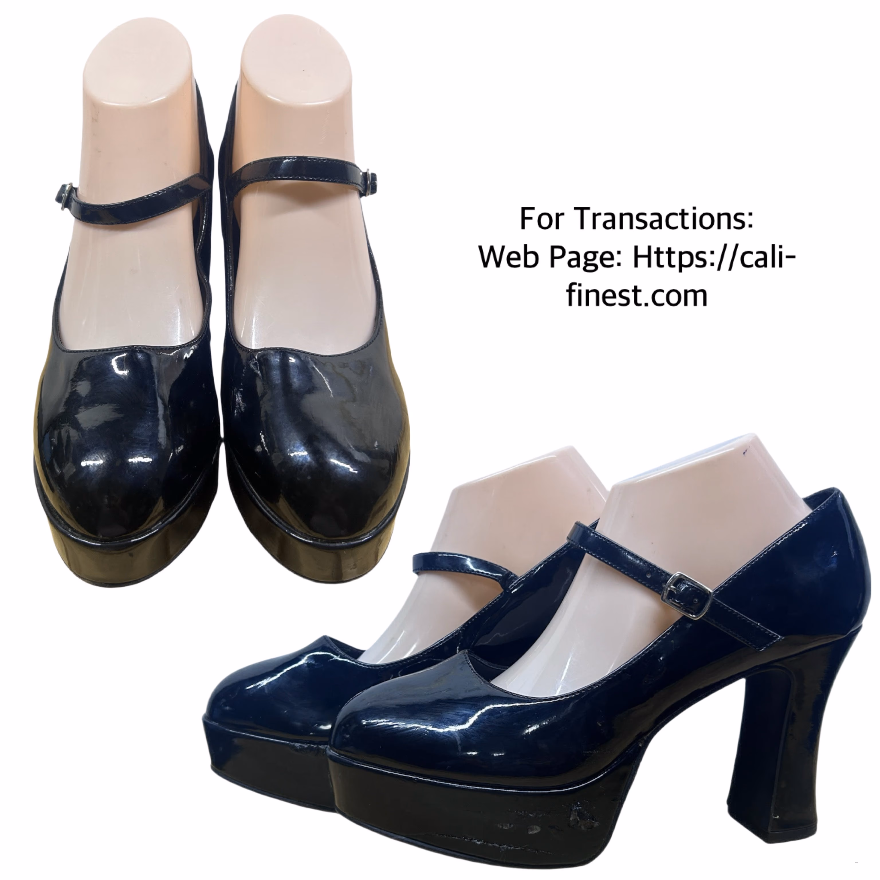 FunTaisma Black Glossy Shoes for Women