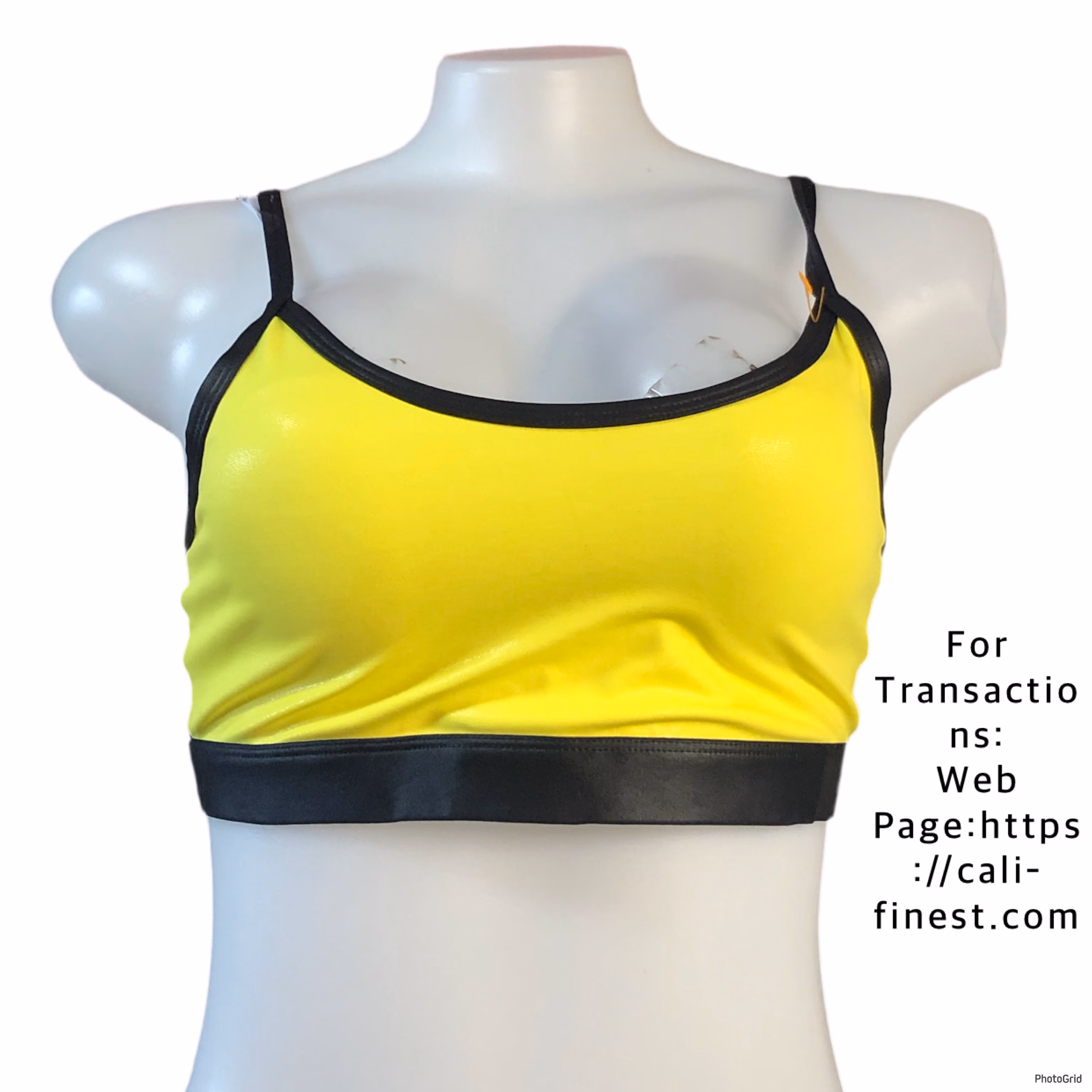 Zyia Active Neon Yellow Metallic Light N Tight Adjustable Strap Sports Bra  T#0075  