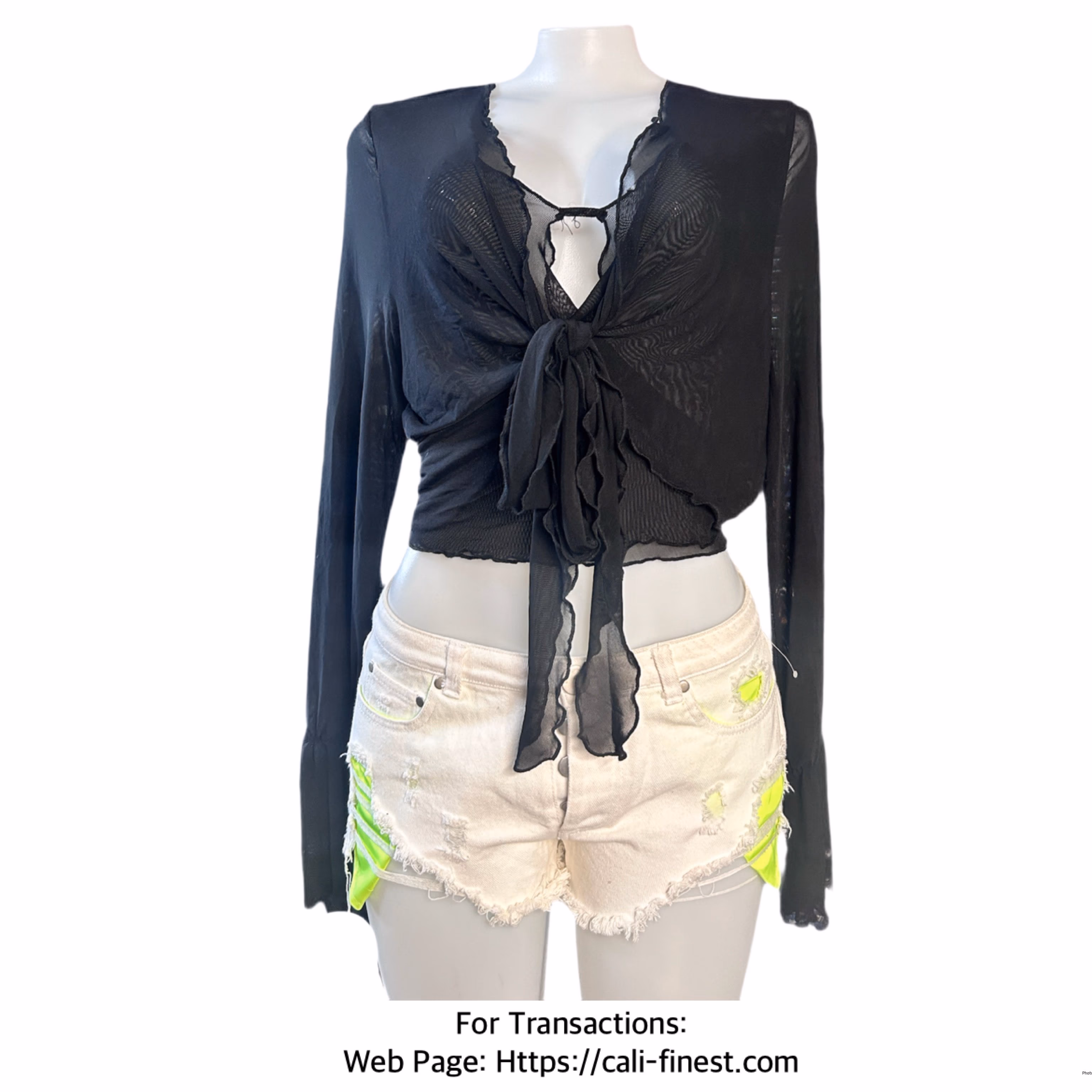 Shein Black Sheer Blouse Sze 2XL