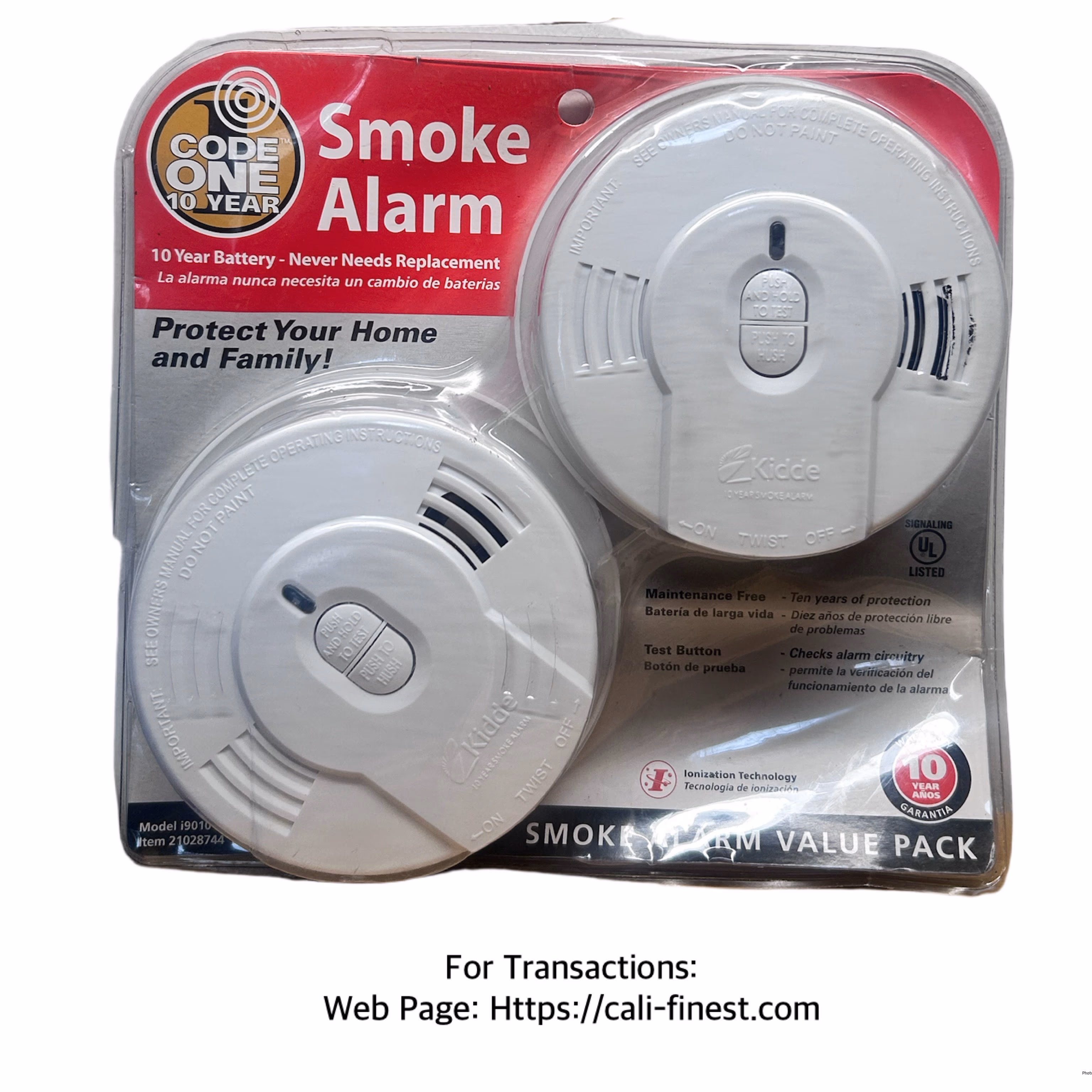 Code one 10 Year Lithium Battery Smoke Alarm   EL#564  