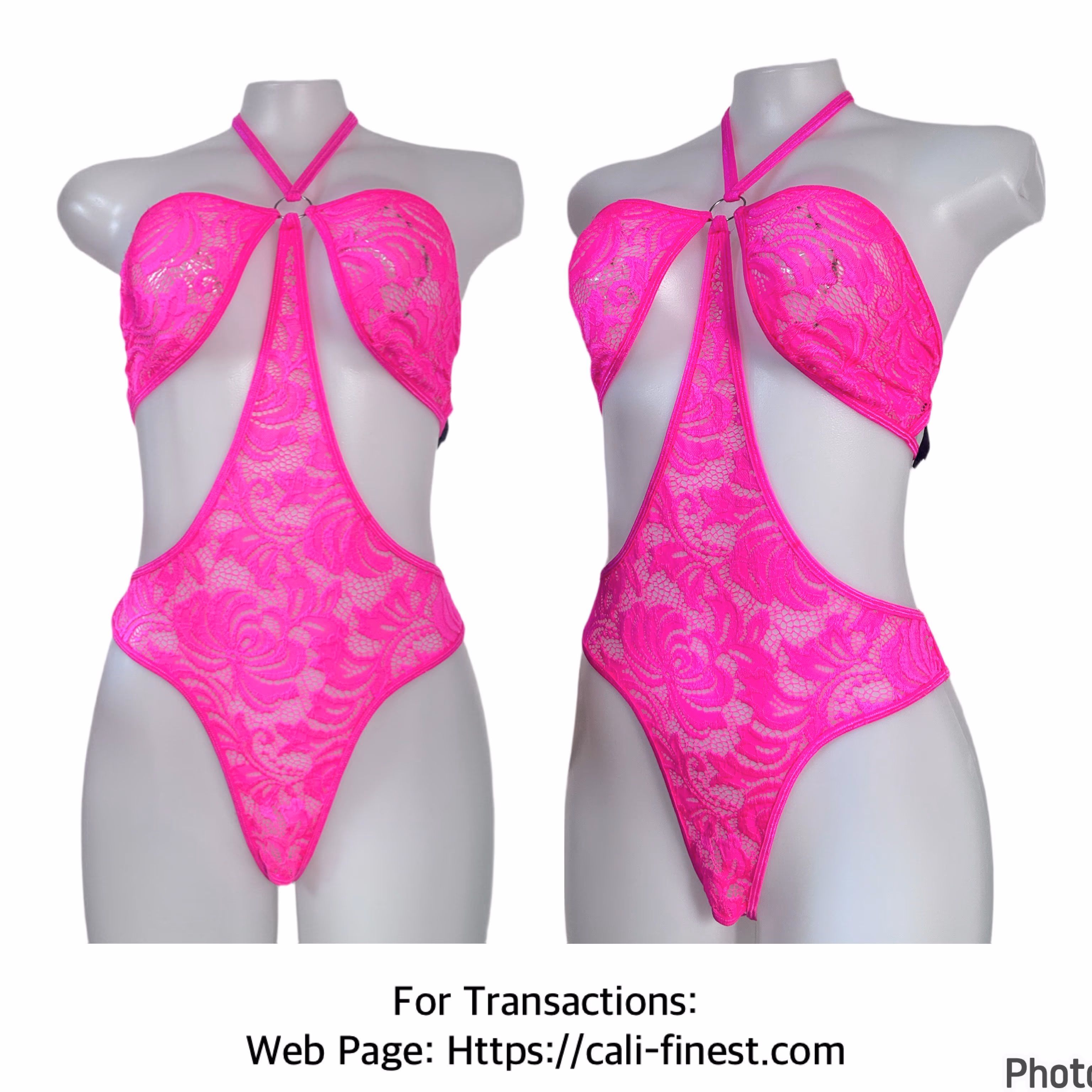 Fantasy Lingerie Bodysuit with Open Cage Back, Sz L-XL