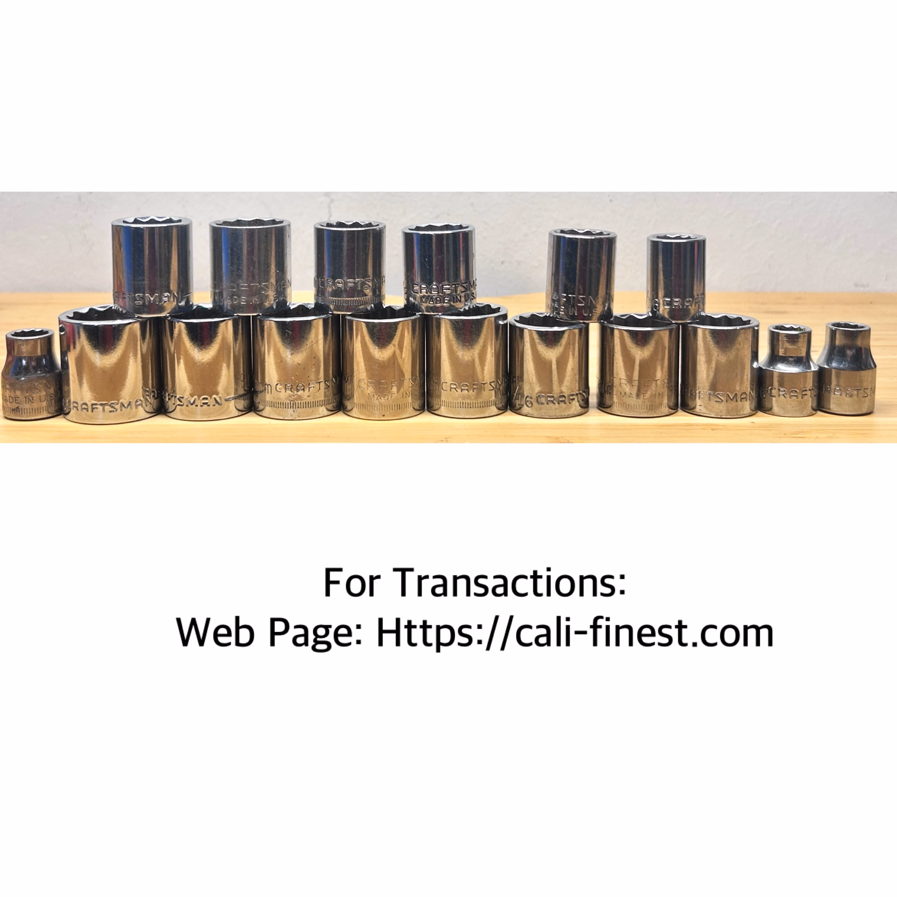 Craftsman USA 12 point 3/8” Drive Shallow Socket 17pcs   HT#0043 