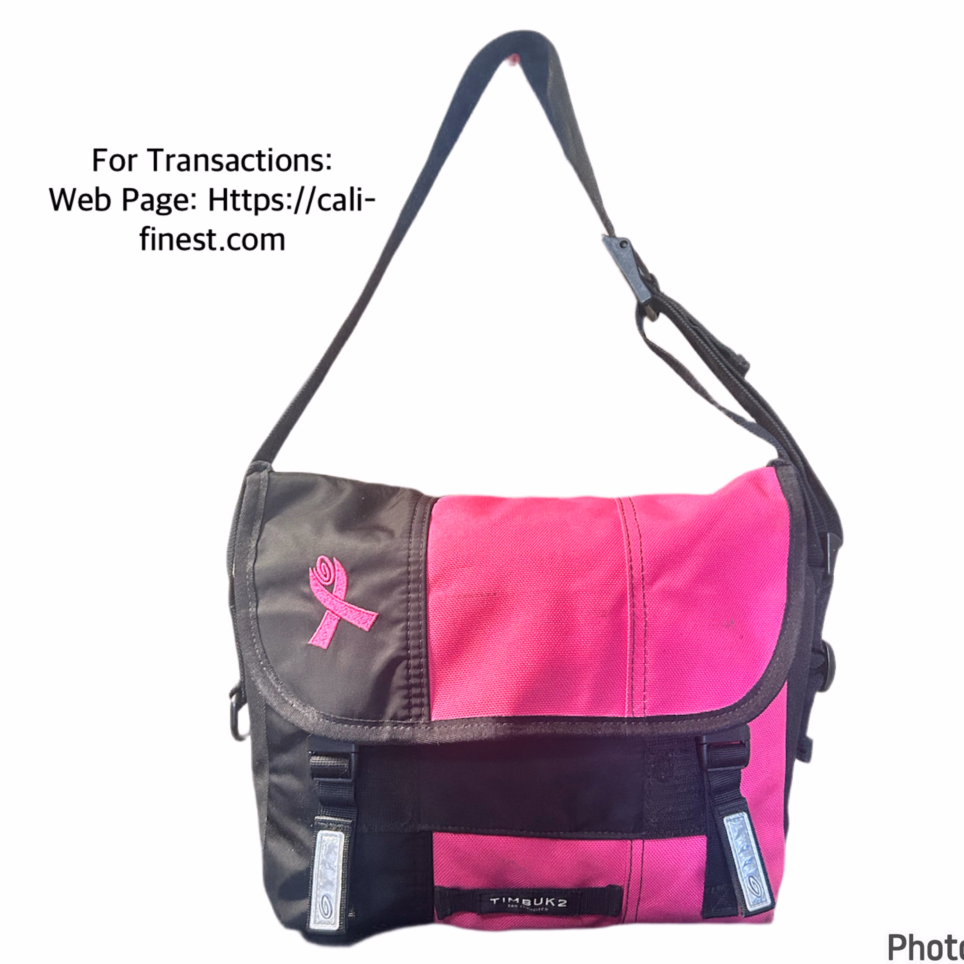 Timbuk 2 Black and Pink Messenger Bag 