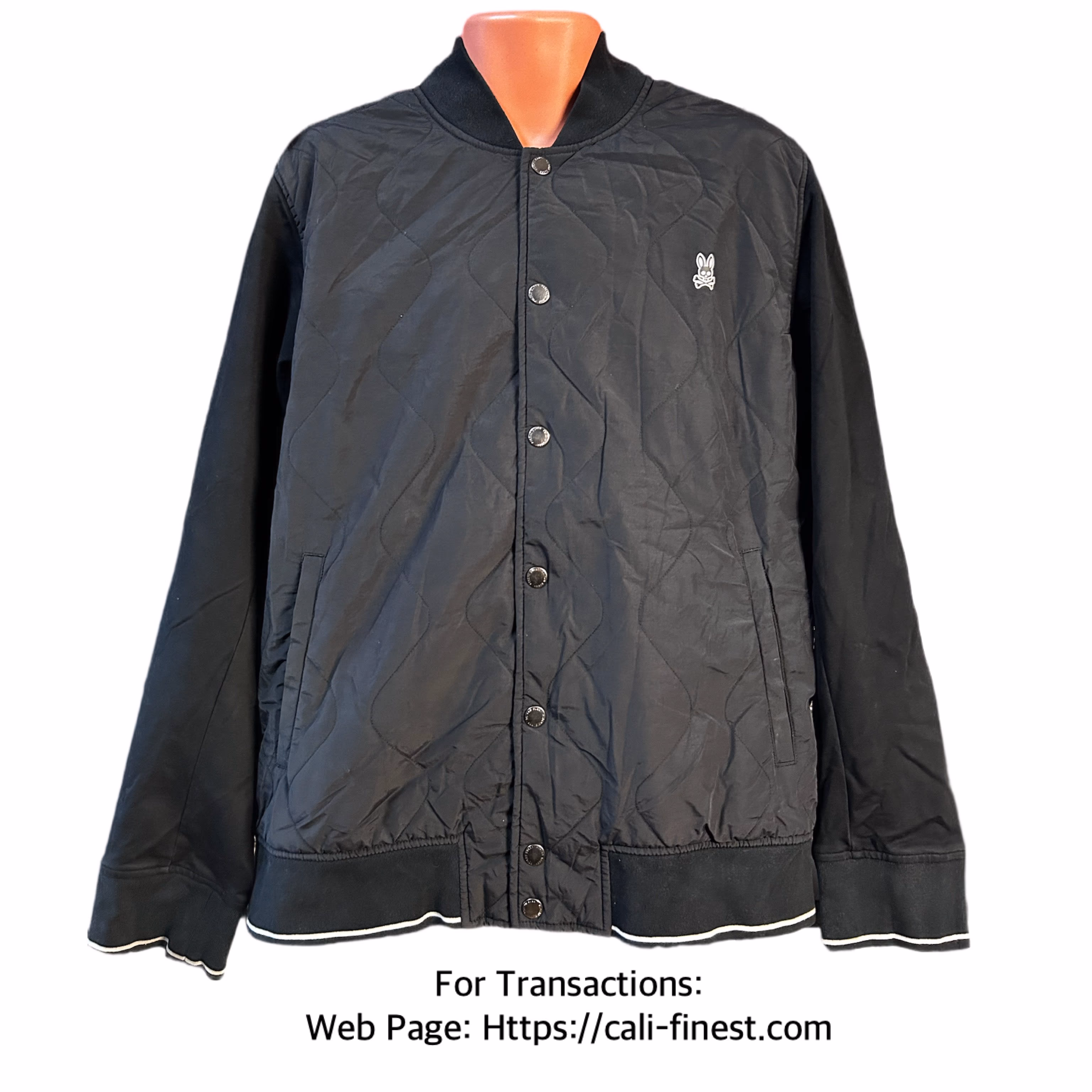 Psycho Bunny Est. 2005 New York Black Jacket For Men   J#0051 