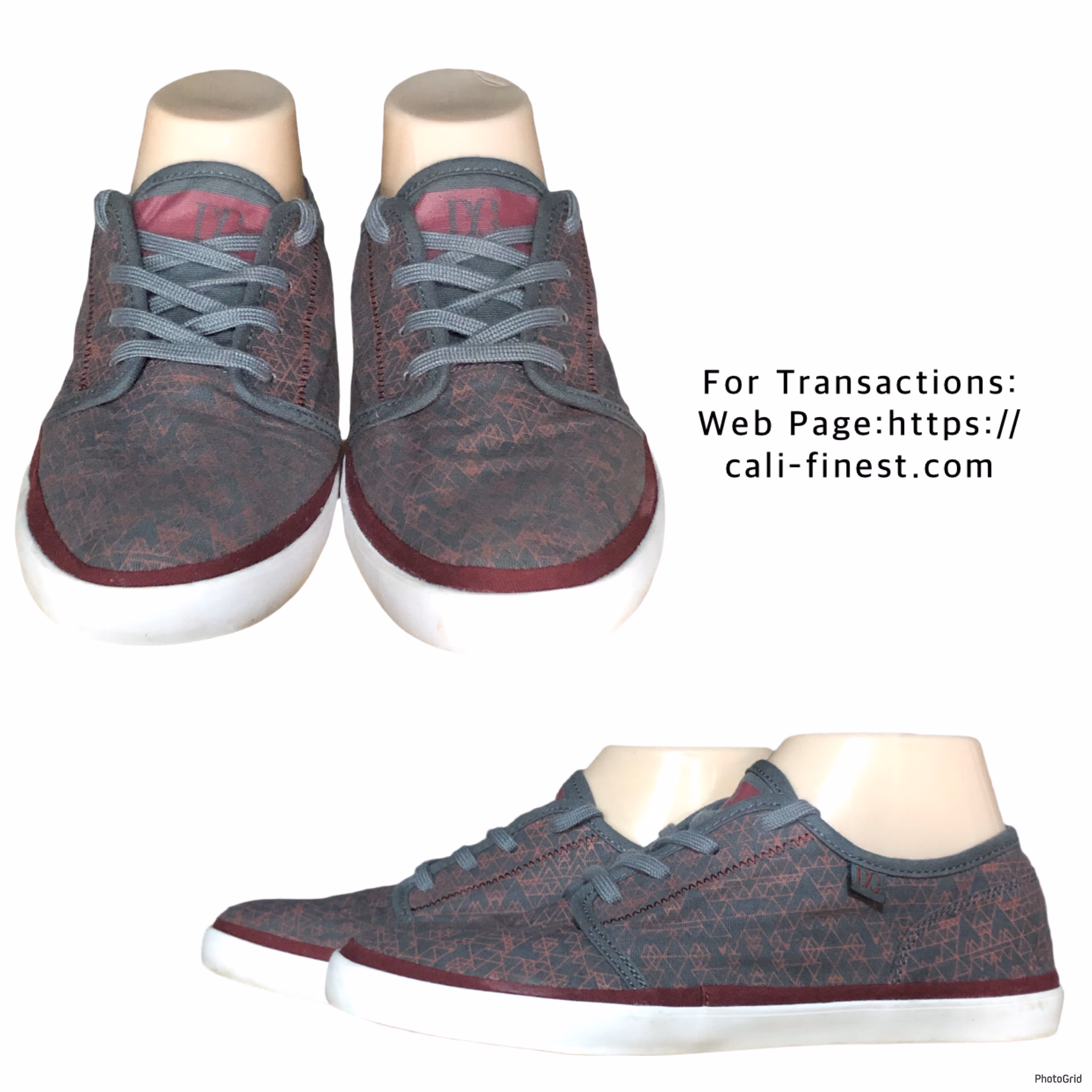 DC Shoes Studio TX SE Sneakers in a gray and maroon colorway