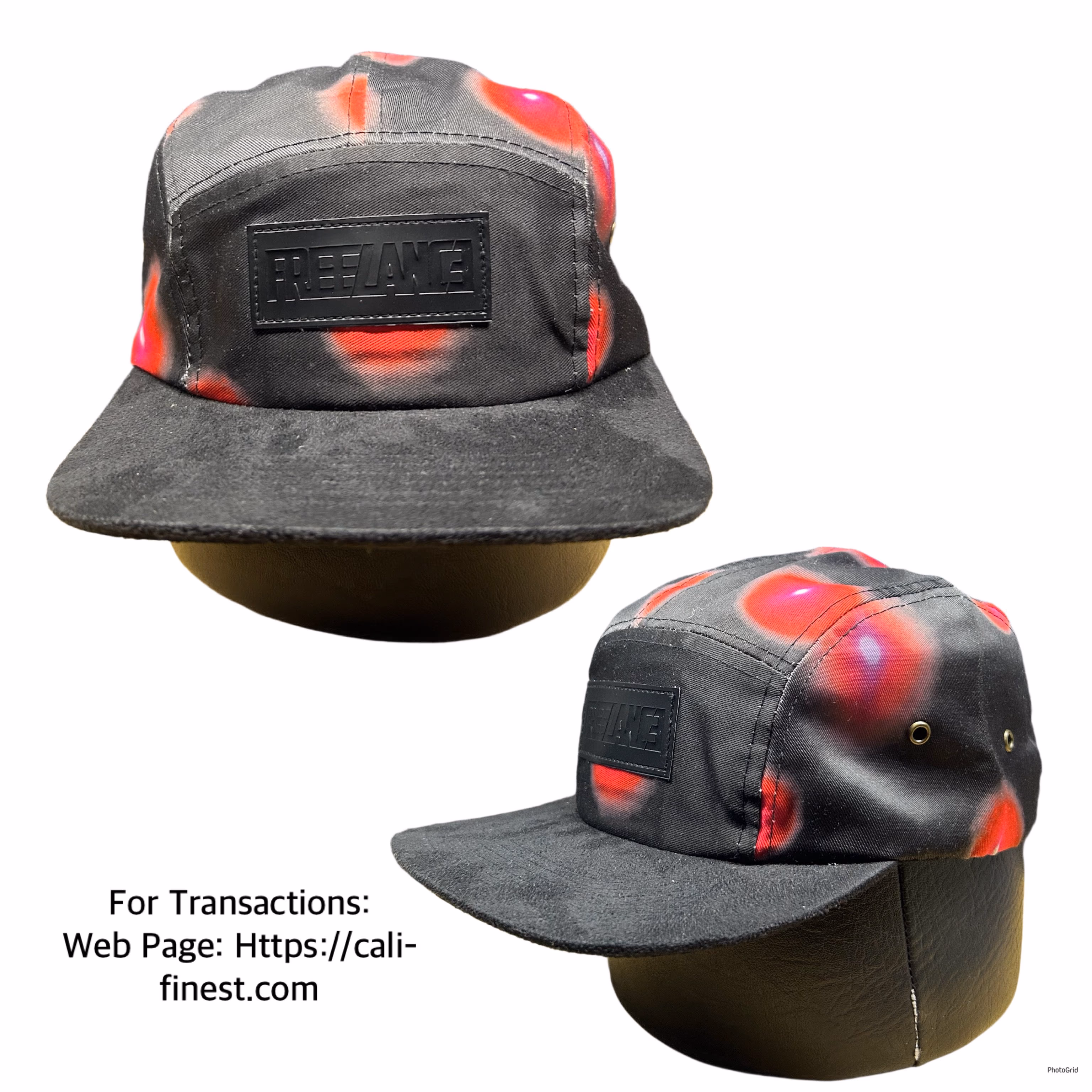 Freelanc3 5 Panel Adjustable Strap Hat Cap 