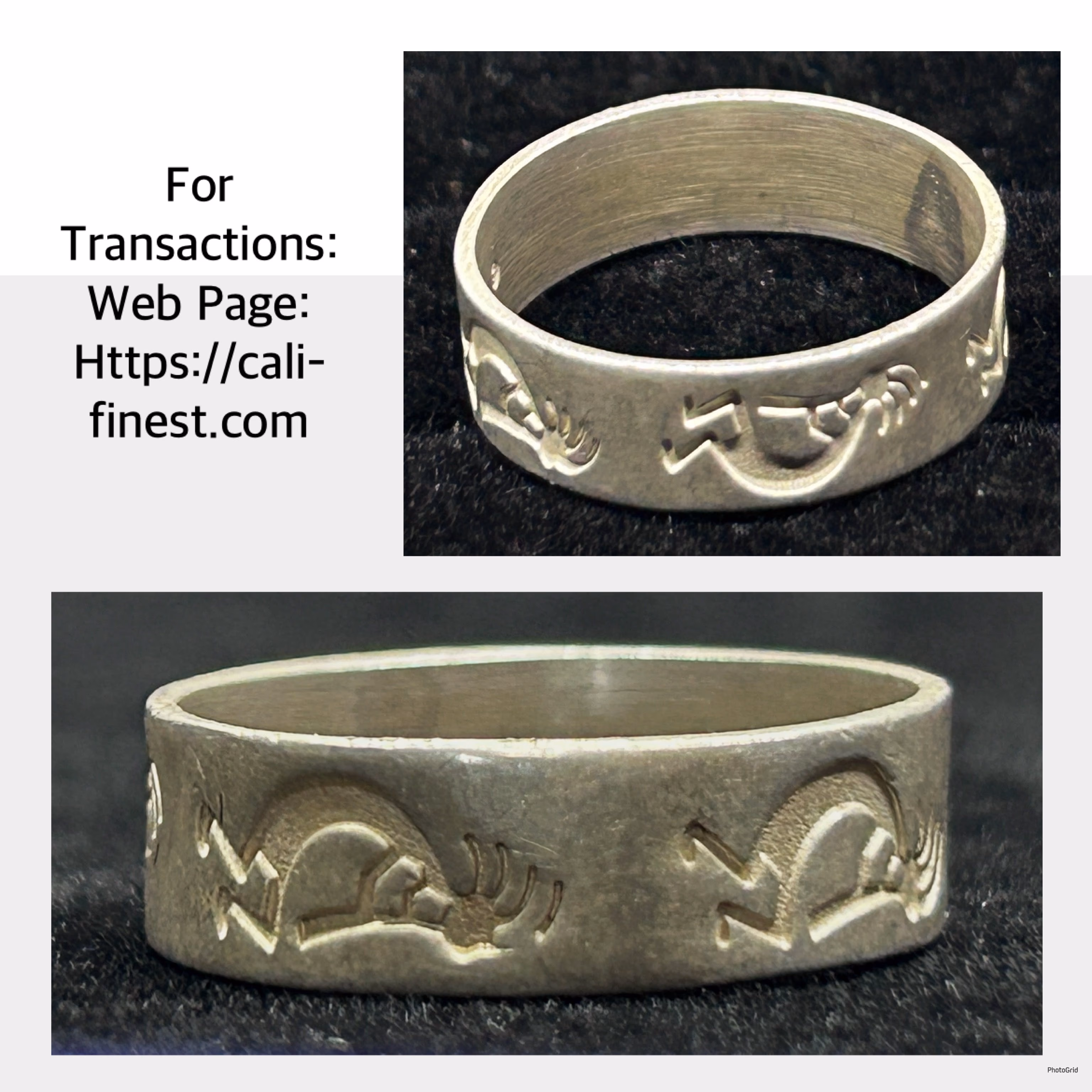 KOKOPELLI WHEELER MFG. VINTAGE STERLING SILVER BAND size 8.5 Ring   FR#001 