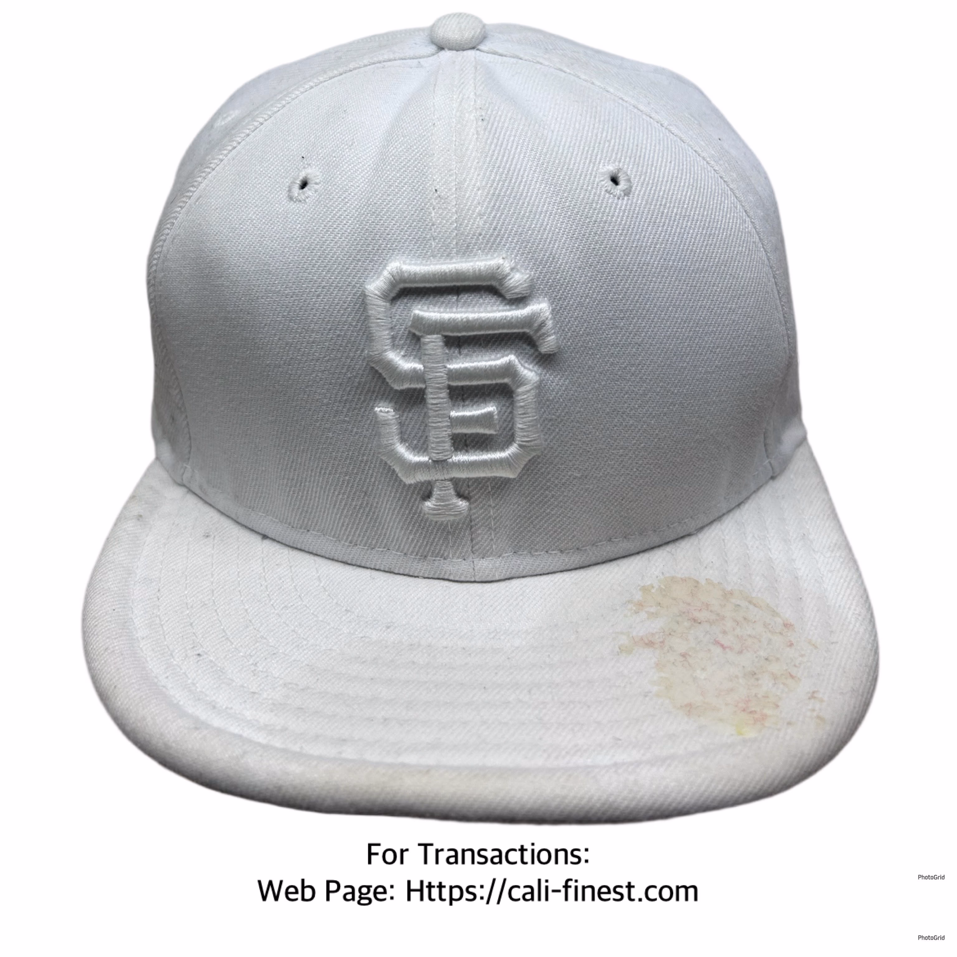 New Era 59FIFTY San Francisco Giants fitted cap in white , Soft brim   C#00132