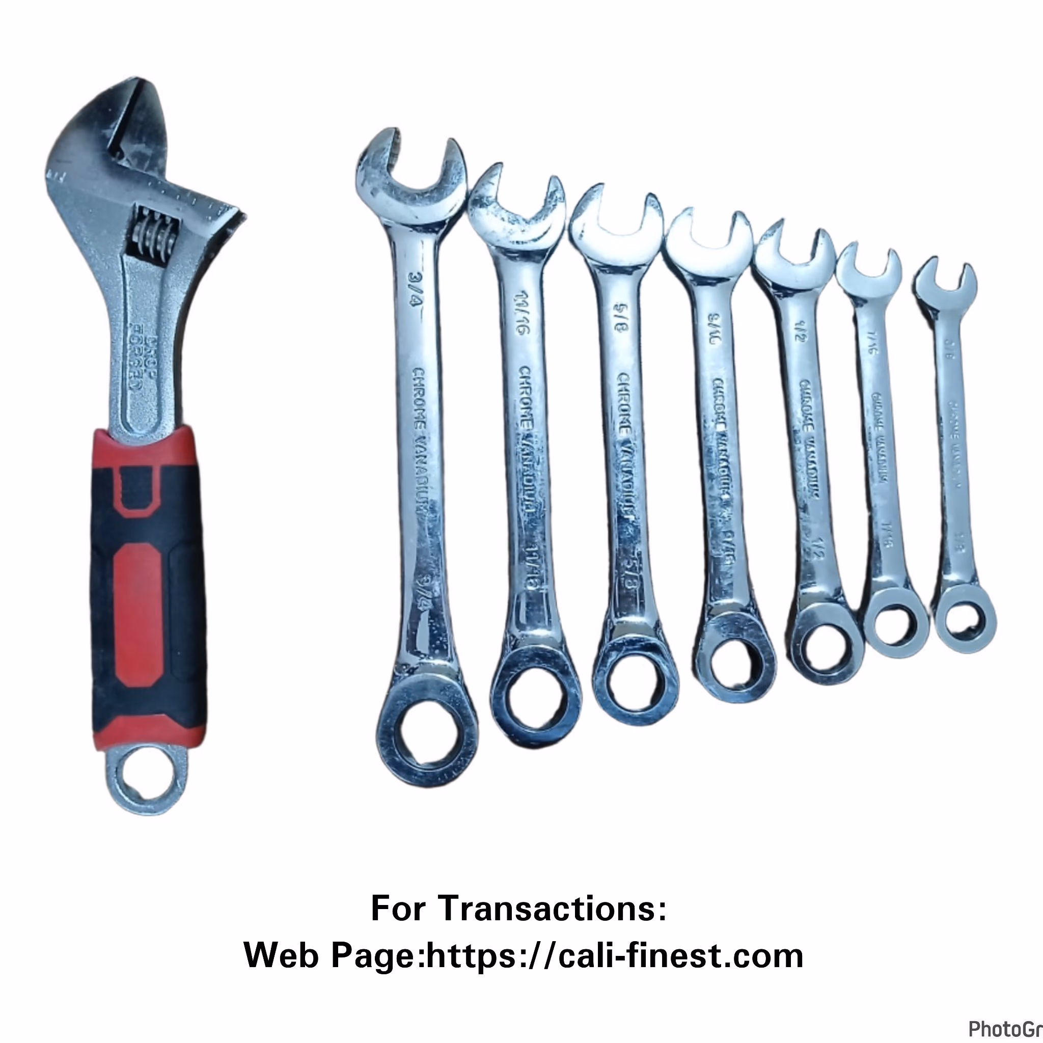 Hyper Tough SAE Combination Wrenches 7pcs and Hyper Tough 10" -250mm Adjustable Wrench