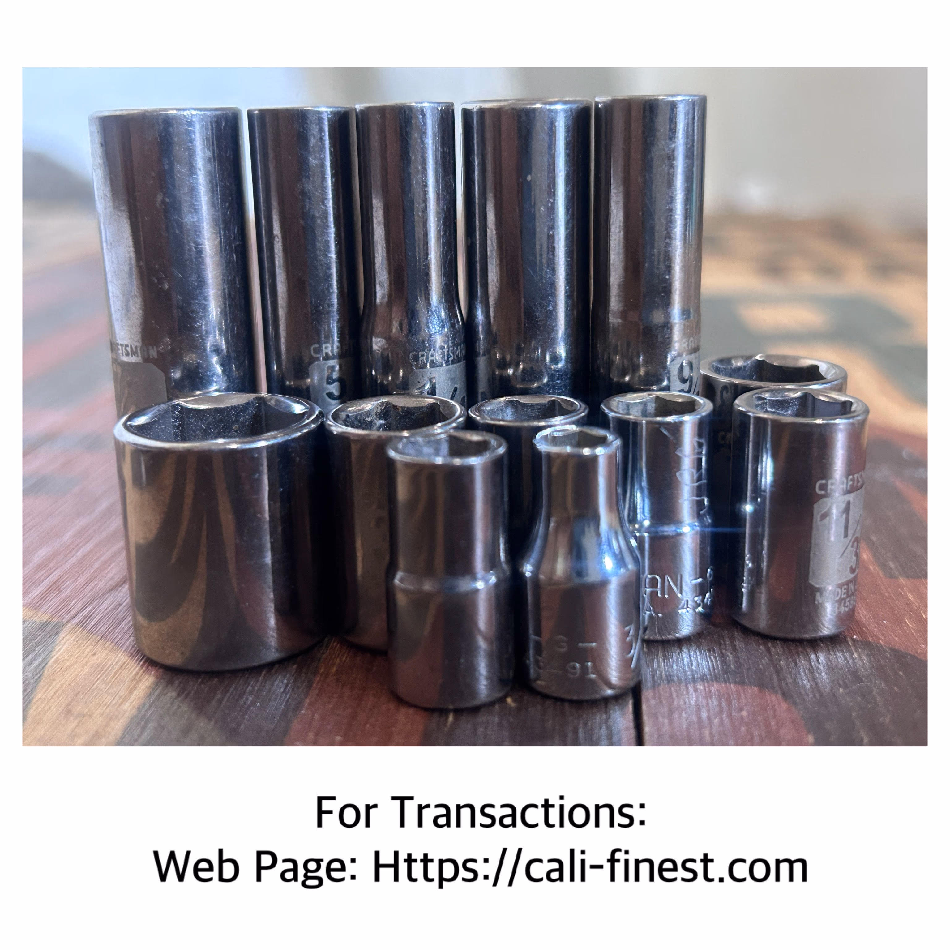 Craftsman 1/4” Drive Deep and Shallow Socket 6 Point SAE  HT#122