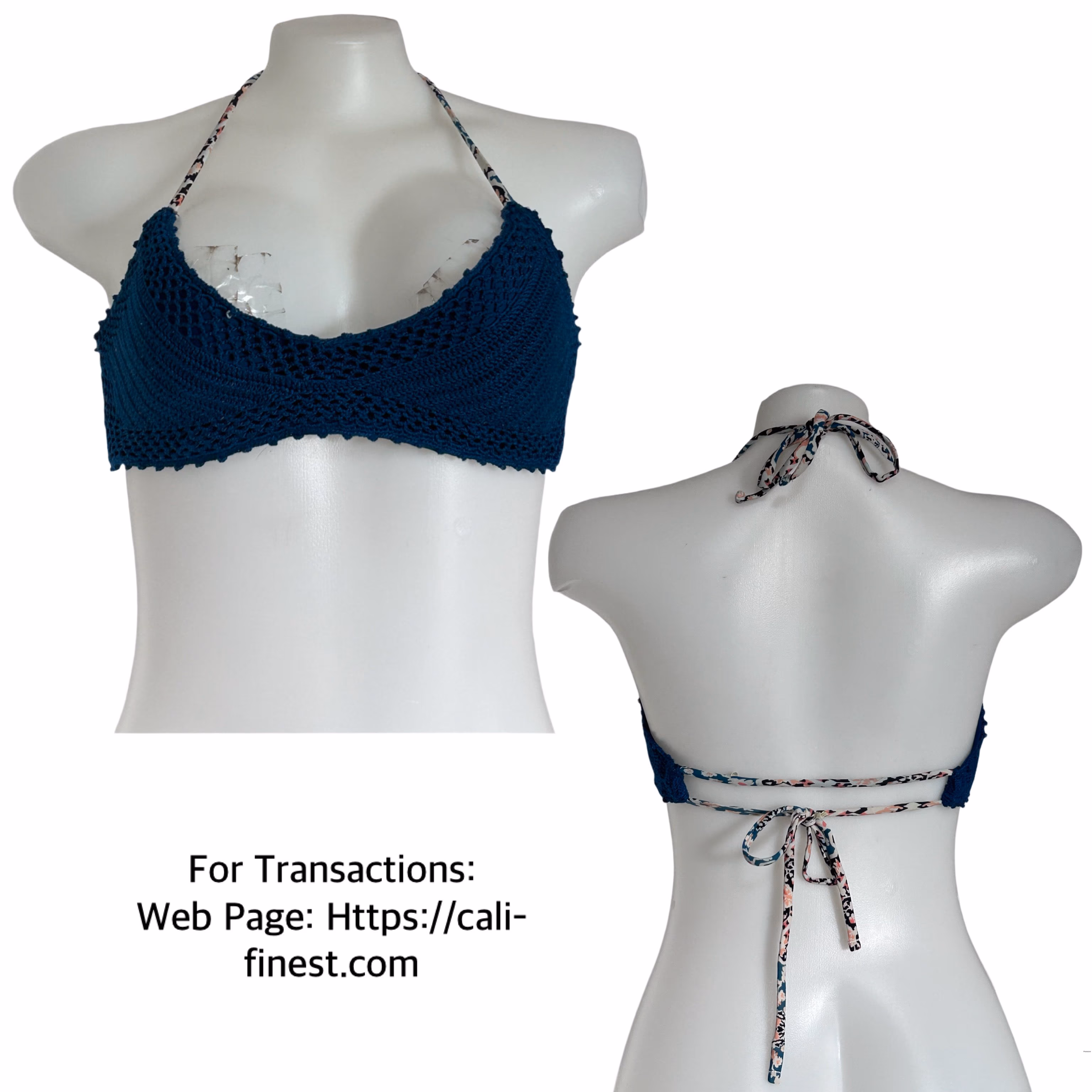 Xhilaration Crochet Bikini Top Size M