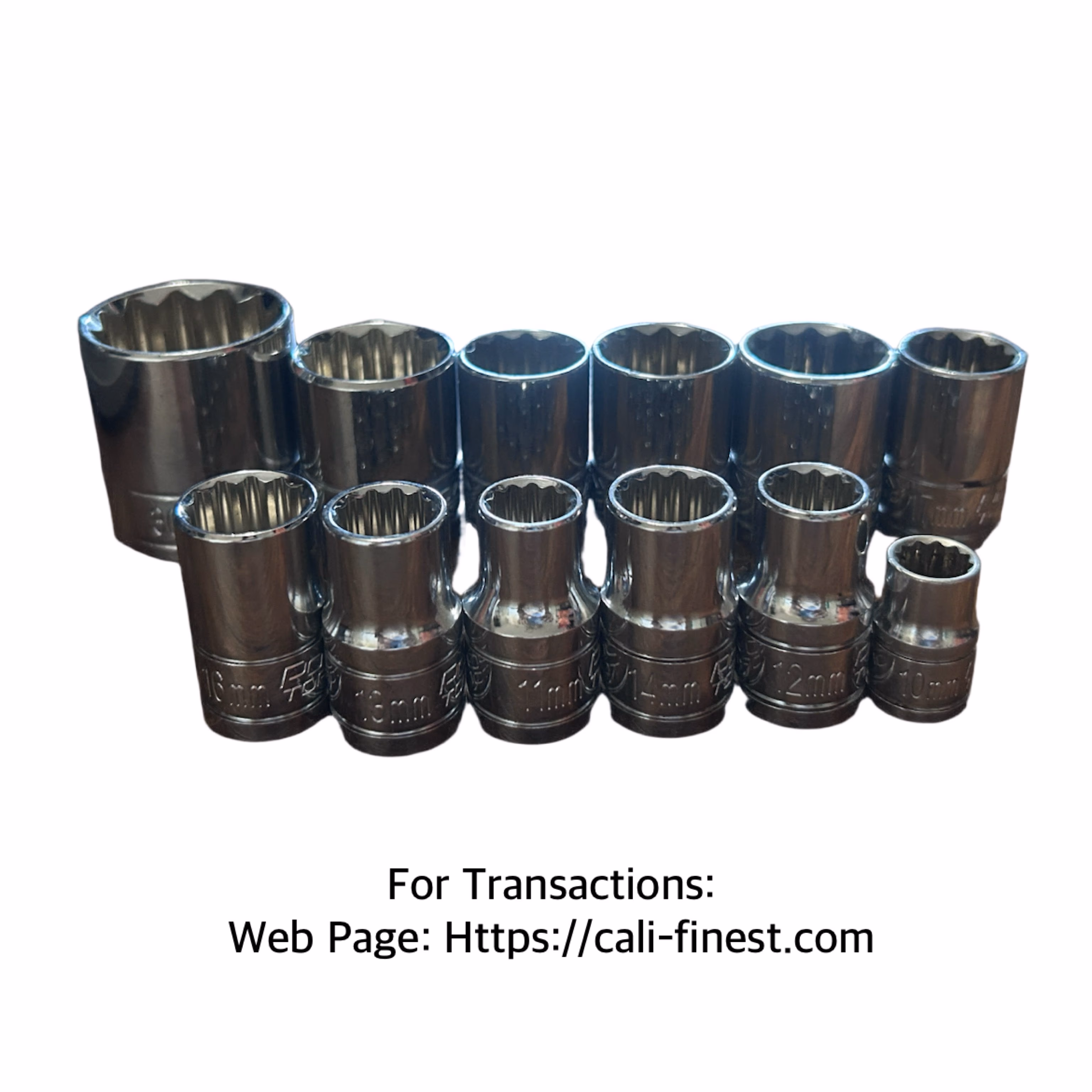 Power Torque 3/8” Drive Deep and Shallow Socket 12 Point 