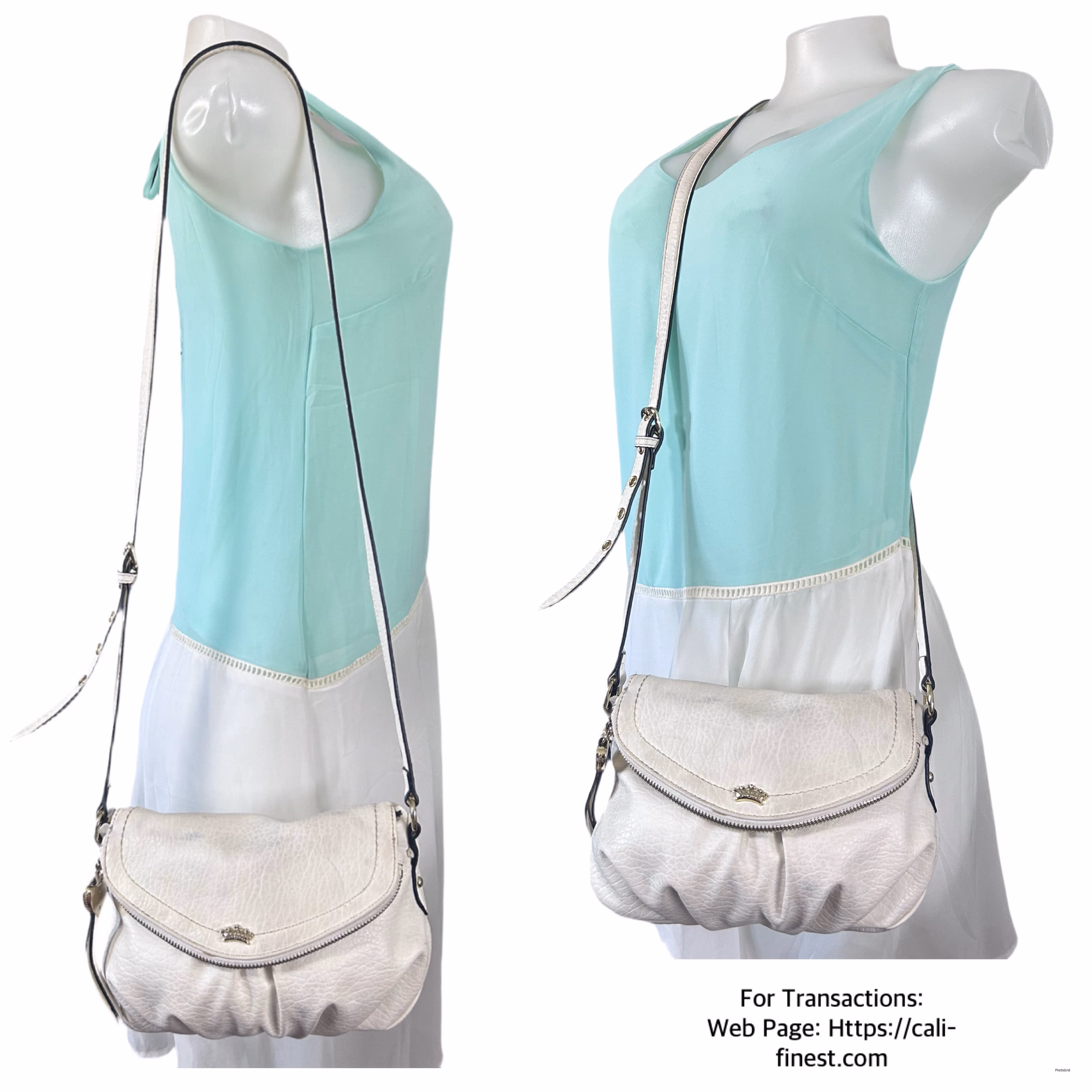 Juicy Couture White Leather Crossbody Bag