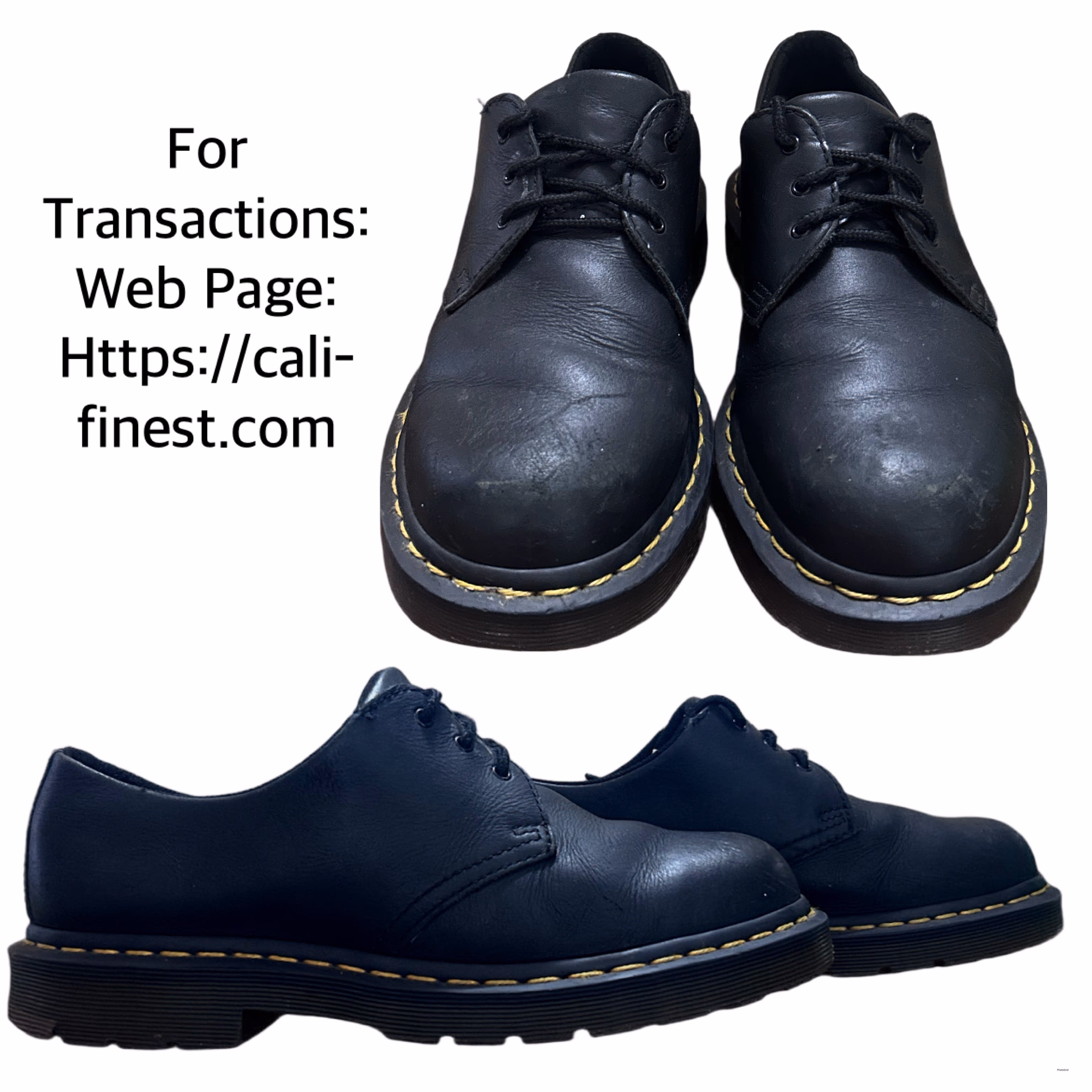 Dr. Martens 1461 Black Leather Lace up Casual work shoes   S#00263