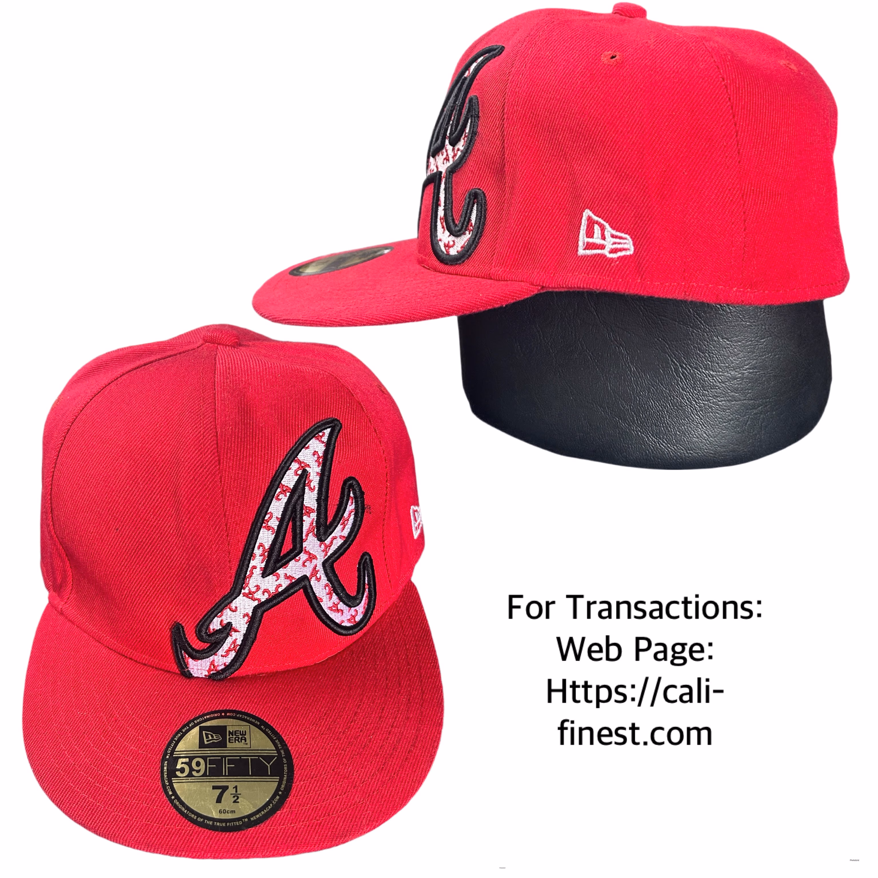 Atlanta Braves New Era 59fifty genuine Merchandise 7 1/2