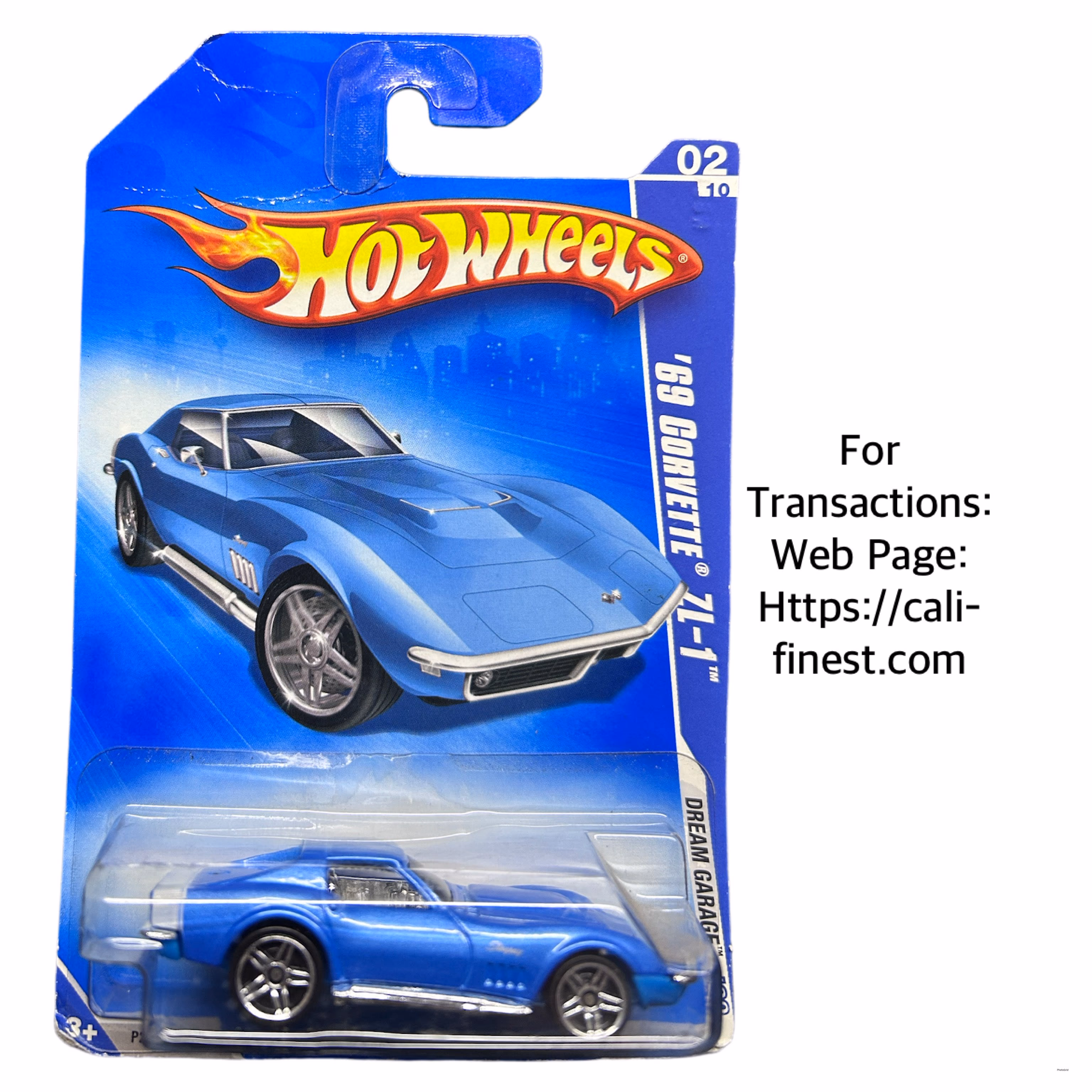 2009 Hot Wheels #148 Dream Garage 2/10 ‘69 Chevy Corvette ZL-1 ZL1 Blue w/PR5   CO#0076 