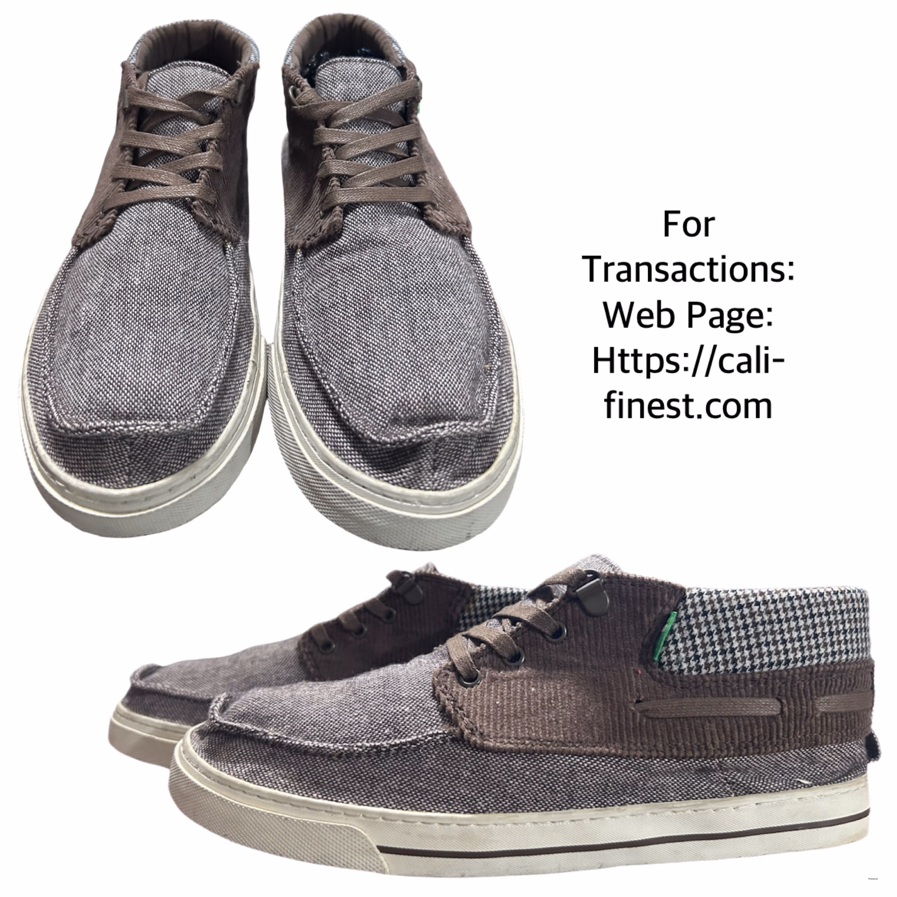 Sanuk Men’s High Rise 2 Tone Brown Lace up Corduroy Shoe