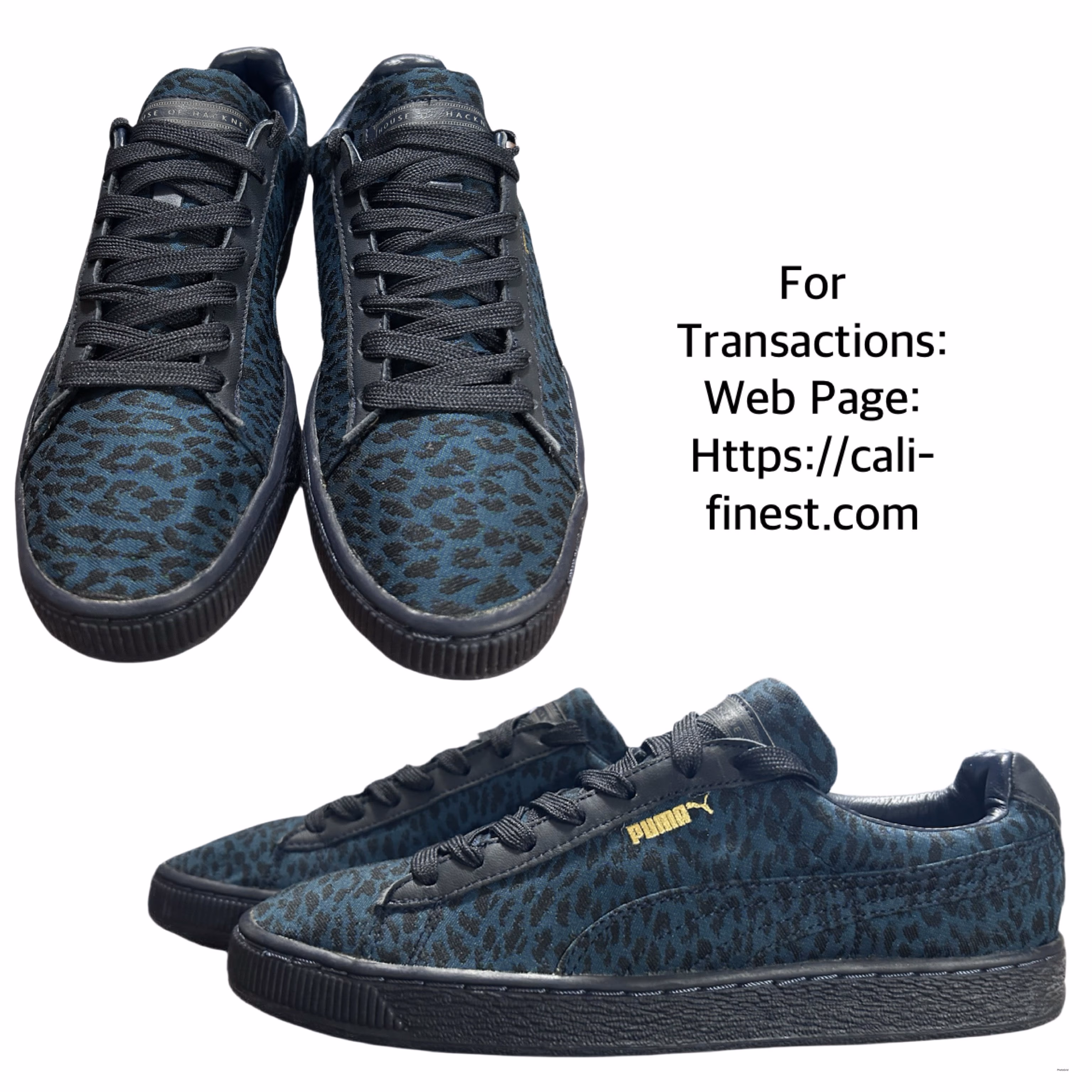 House of Hackney x PUMA  Basket Classic Jacquard Teal Almost New Sneakers