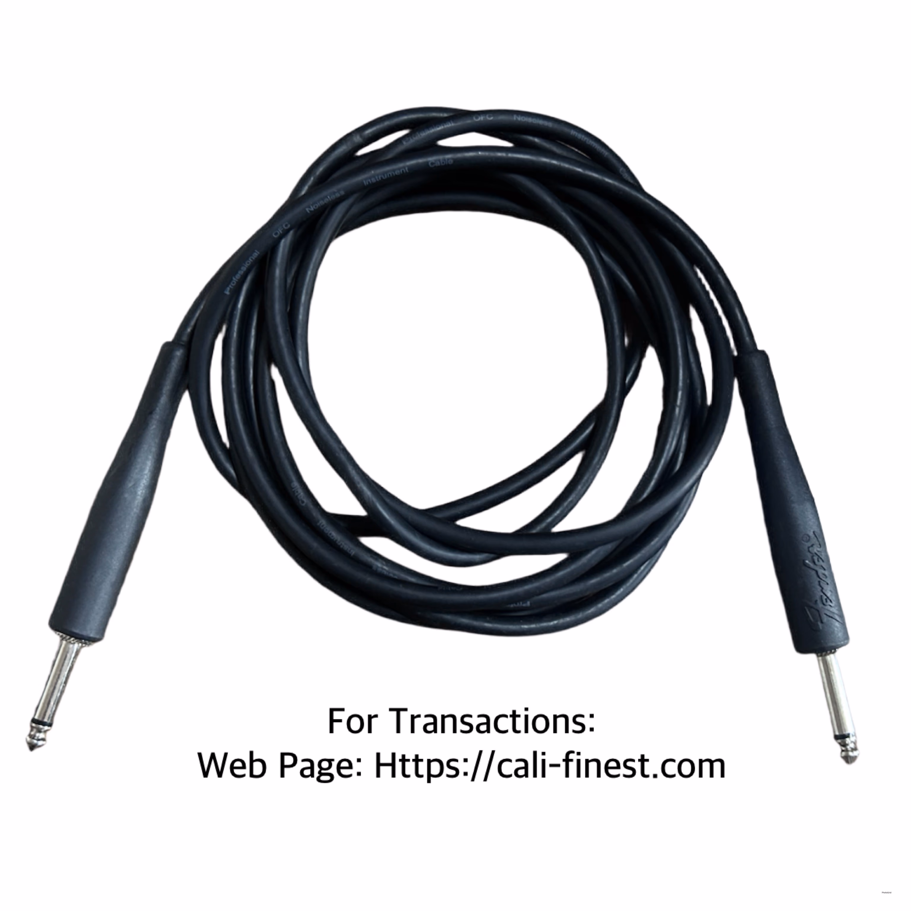 Fender Professional OFC Norseless Instrument Cable Guitar Bass amp wire  EL#613 