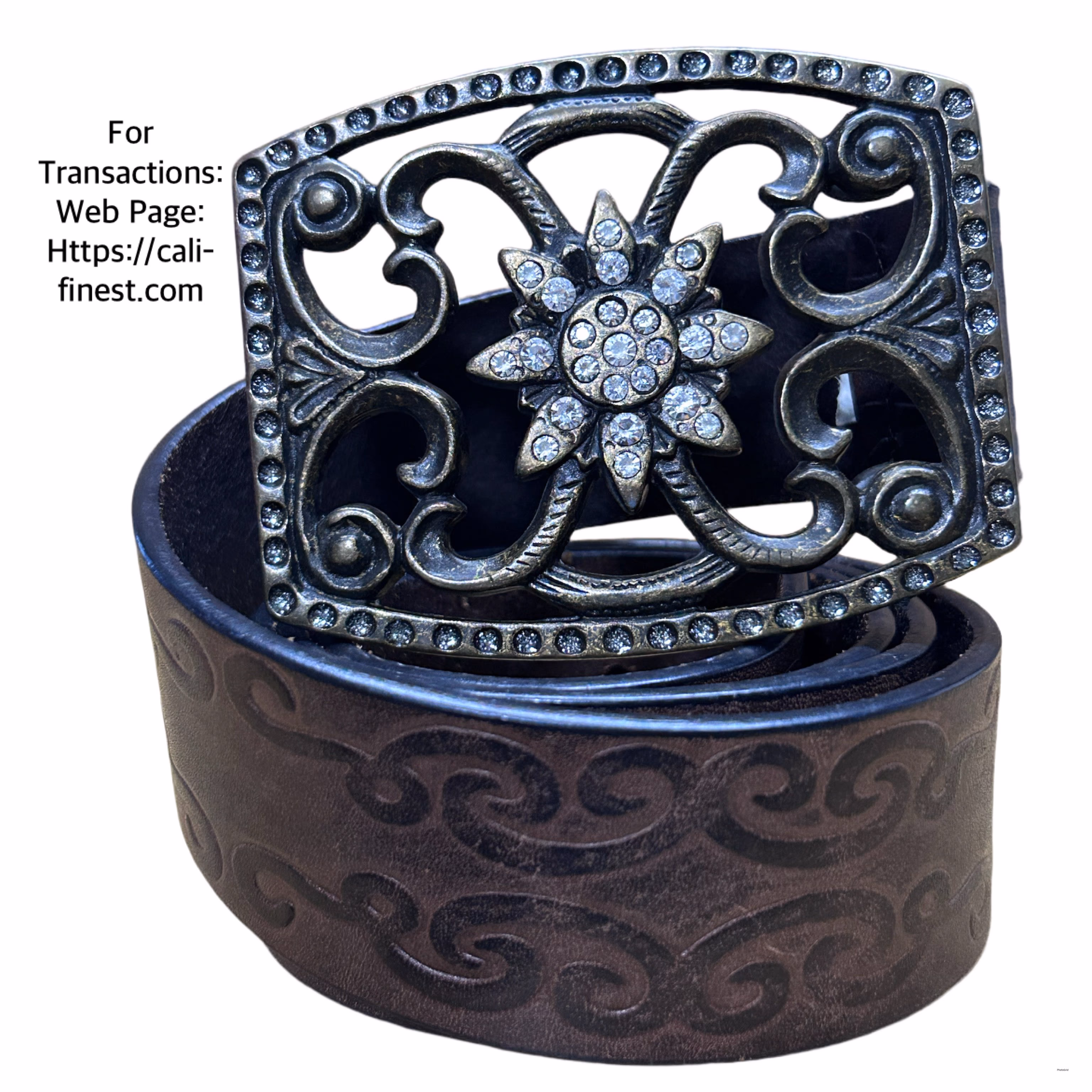 Gap Women’s Brown Genuine Embossed Leather Belt   BE#0014 